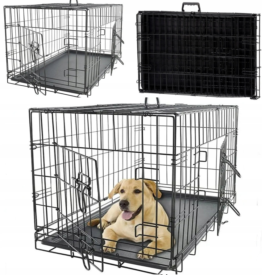 Dog Cage Kennel Metal Playpen Pet Transporter107x69x76XL