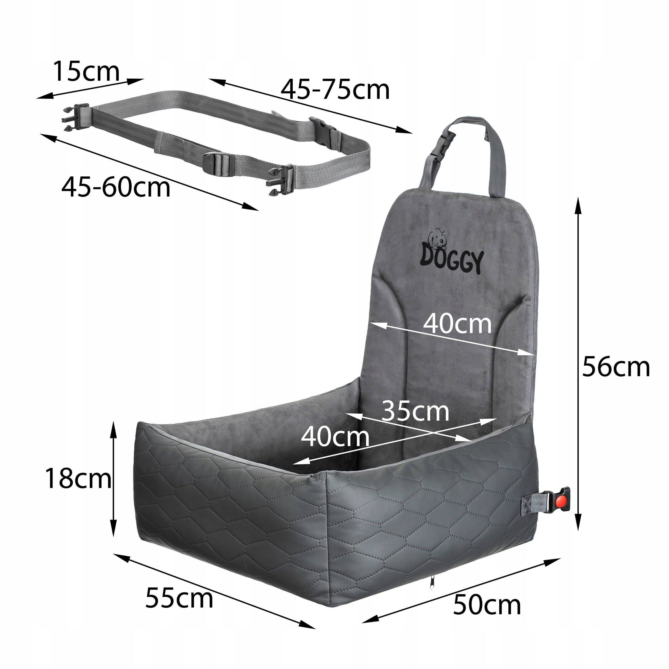 Dog Car Seat Dog and Cat Car Transporter for Car Main material fabric