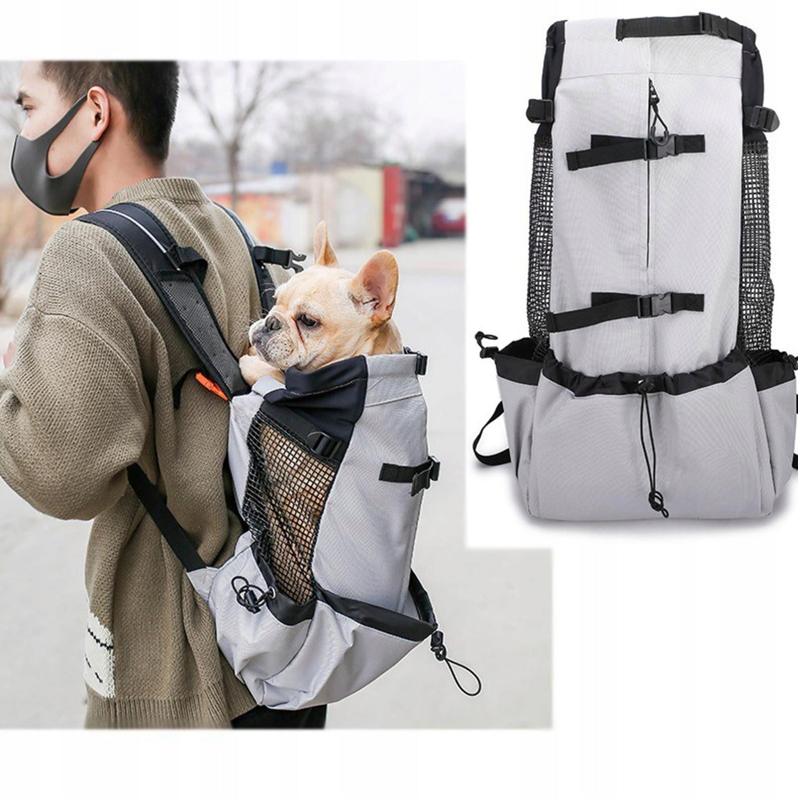 Dog Carrier Backpack Outdoor Breathable Mesh Reflective Strips Black XL Manufacturer code 05553097195