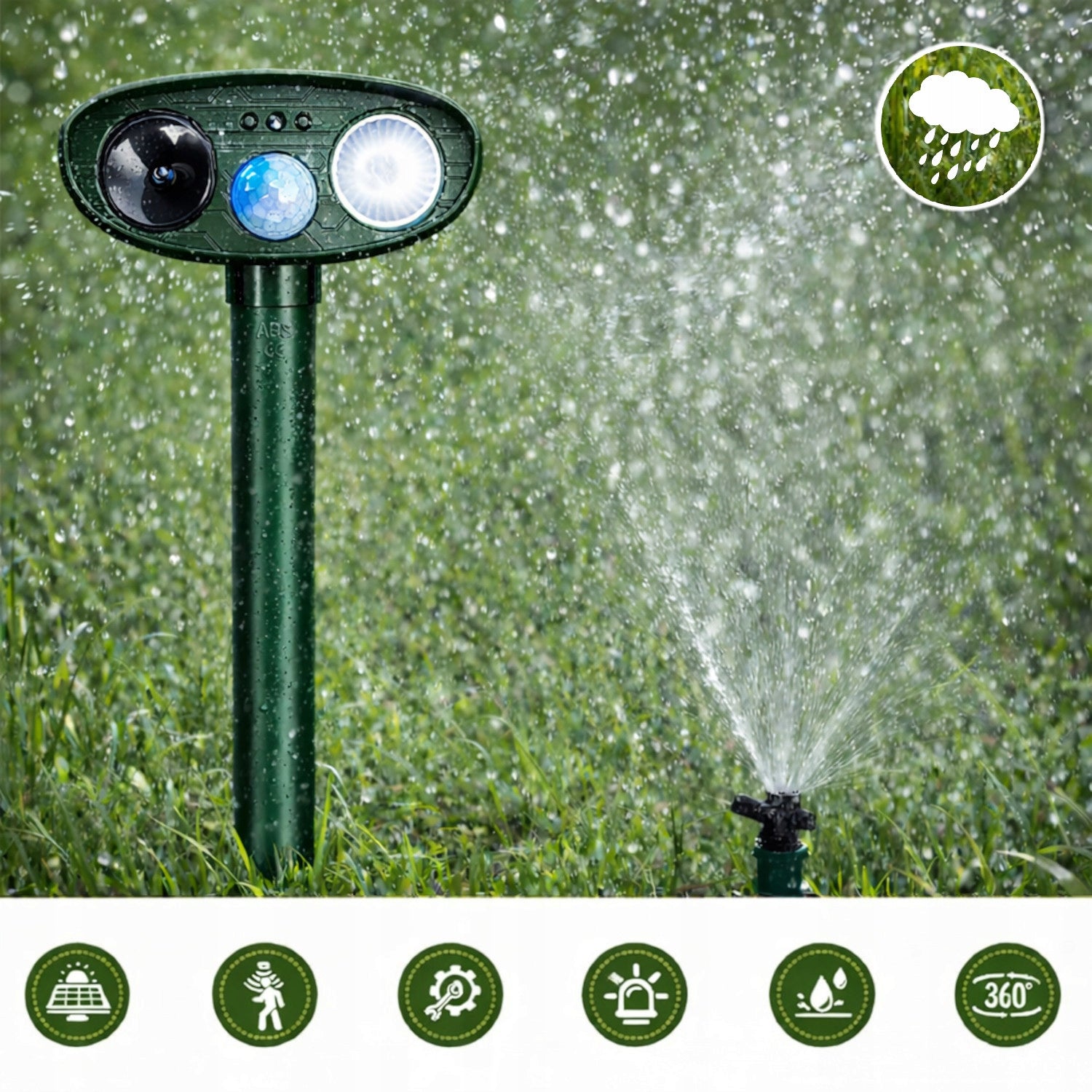 Dog Cat Repellent BIRDS WILD BIRD CAT DOGS 10in1 SOLAR RECHARGEABLE Kind repellent