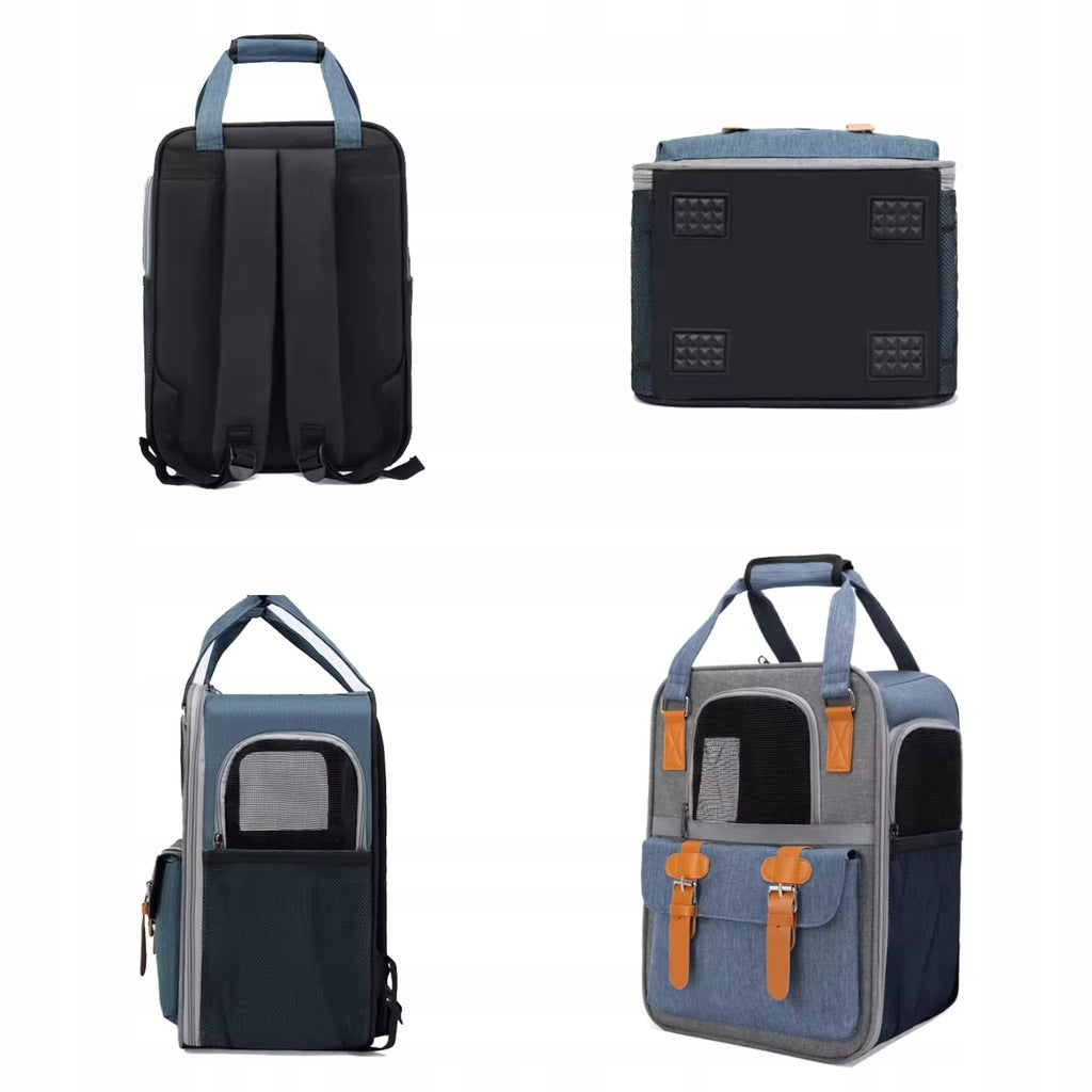 Dog Cat Transporter BACKPACK PLAYPEN Ventilation Travel Bag Mesh Product height 41 cm