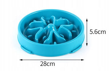 Dog Food Slow Feeder Bowl FLOWER Hard 27cm TheZoo Color multicolor