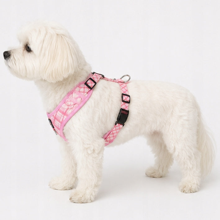Dog HARNESS guard PRESSURE-FREE small dog LONDON pink S Kind walking harness
