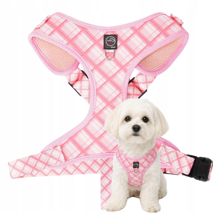 Dog HARNESS guard PRESSURE-FREE small dog LONDON pink S
