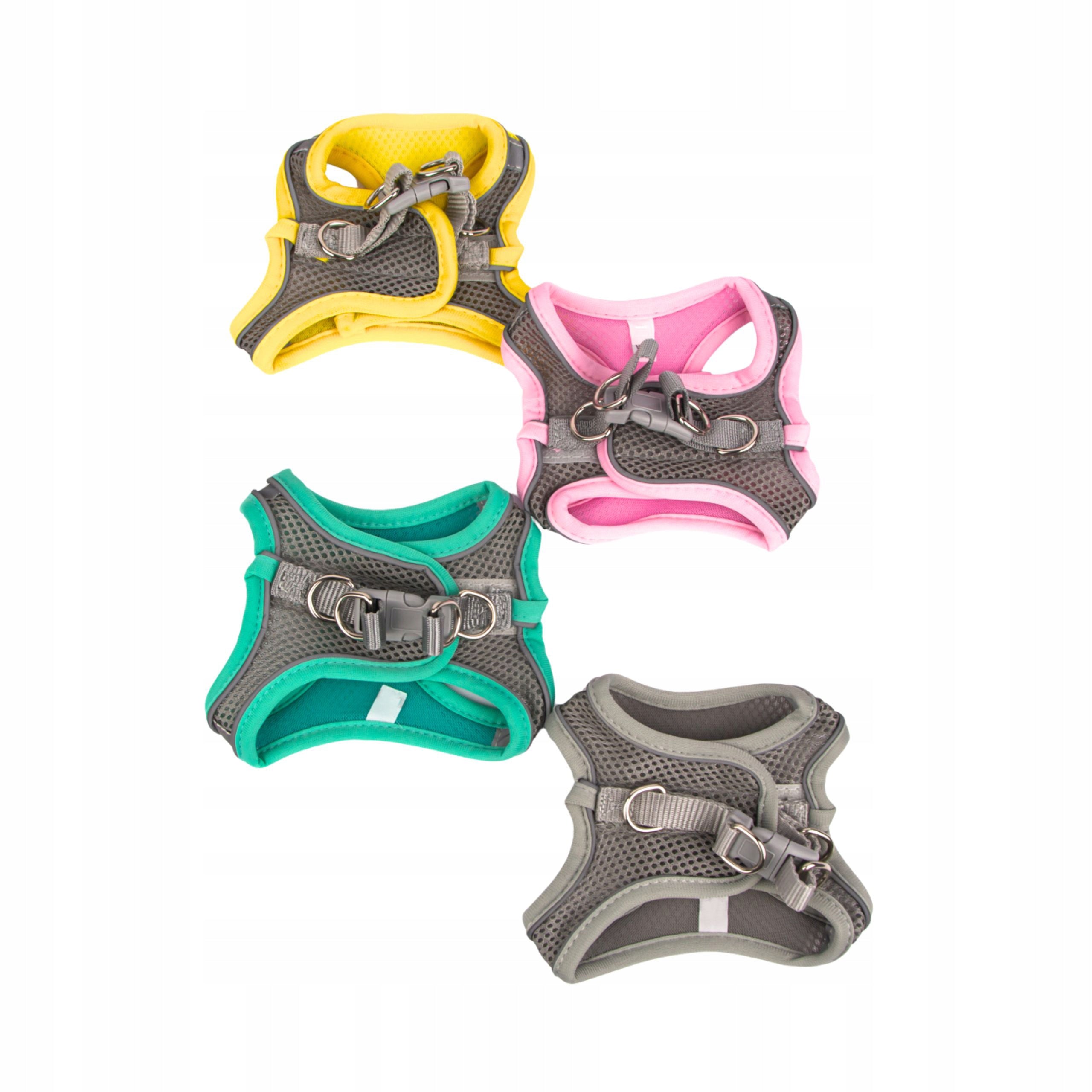 Dog Harness Adjustable Breathable Beagle Cocker Spaniel GREY M Trade name lekkie szczeniak wygodne spacerowe M DLA PSA Yoka szare małe Bulldog francuski Beagle shih tzu