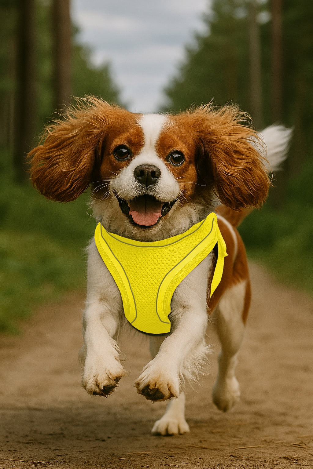 Dog Harness Adjustable Breathable for Summer Beagle Cocker Spaniel YELLOW M Kind walking harness