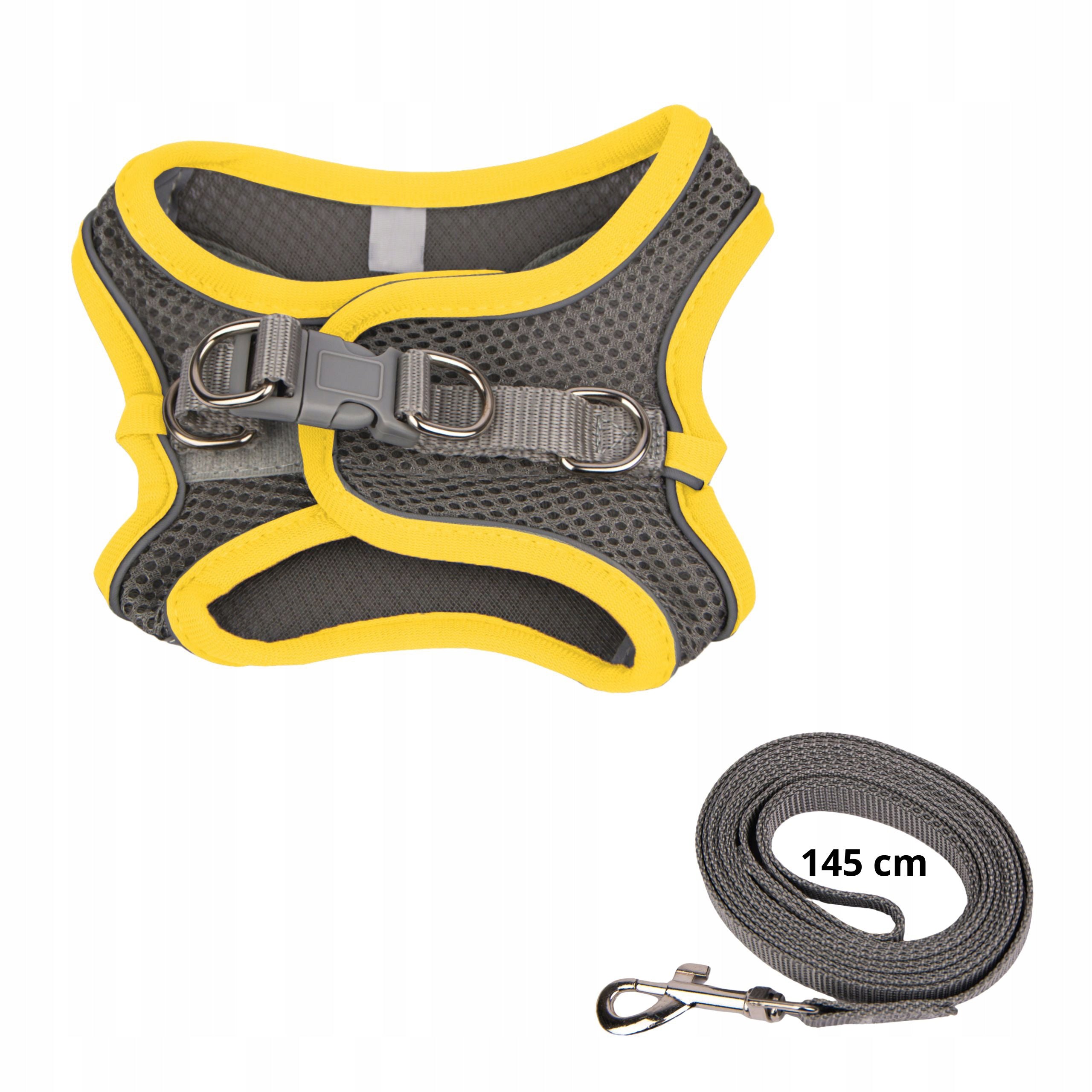 Dog Harness Adjustable Breathable for Summer Beagle Cocker Spaniel YELLOW M Packaging status original