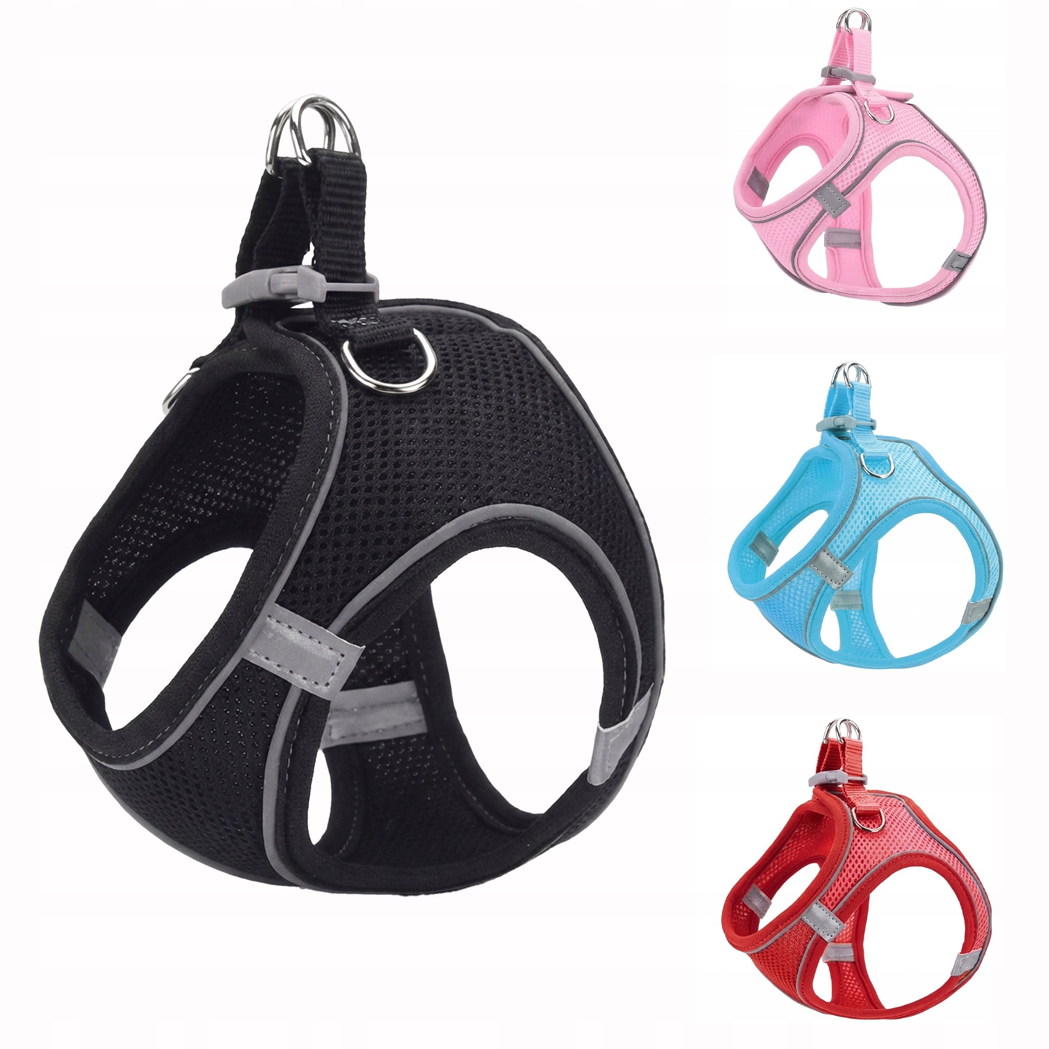 Dog Harness Black L Pressure-Free Reflective Walking Kind walking harness