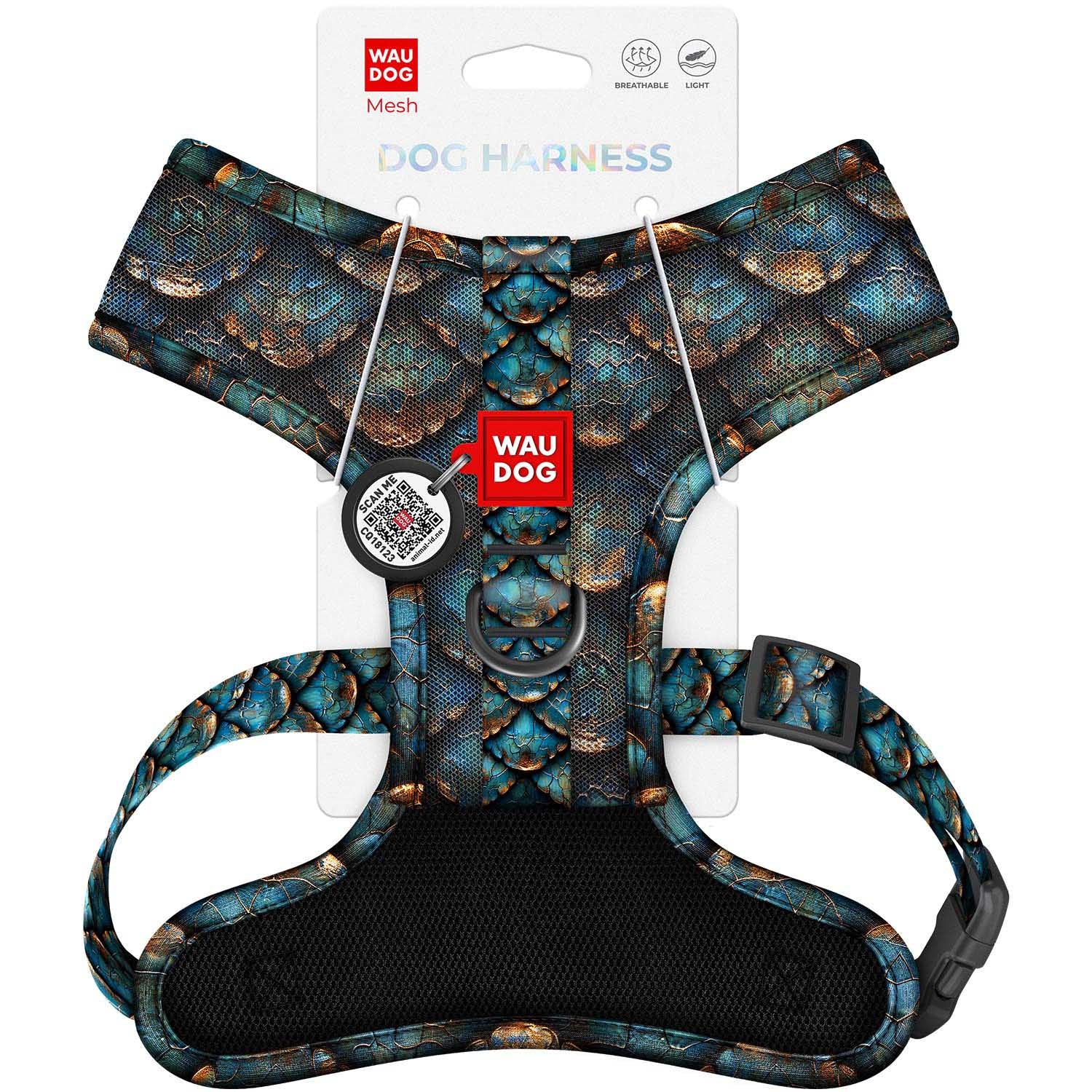Dog Harness Breathable Soft Comfortable with QR Address, Scale, XS Kind walking harness