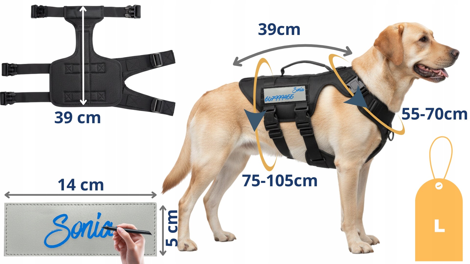 Dog Harness Guard Pressure-Free Training Walking Strong Lightweight Comfortable Brand Wobell