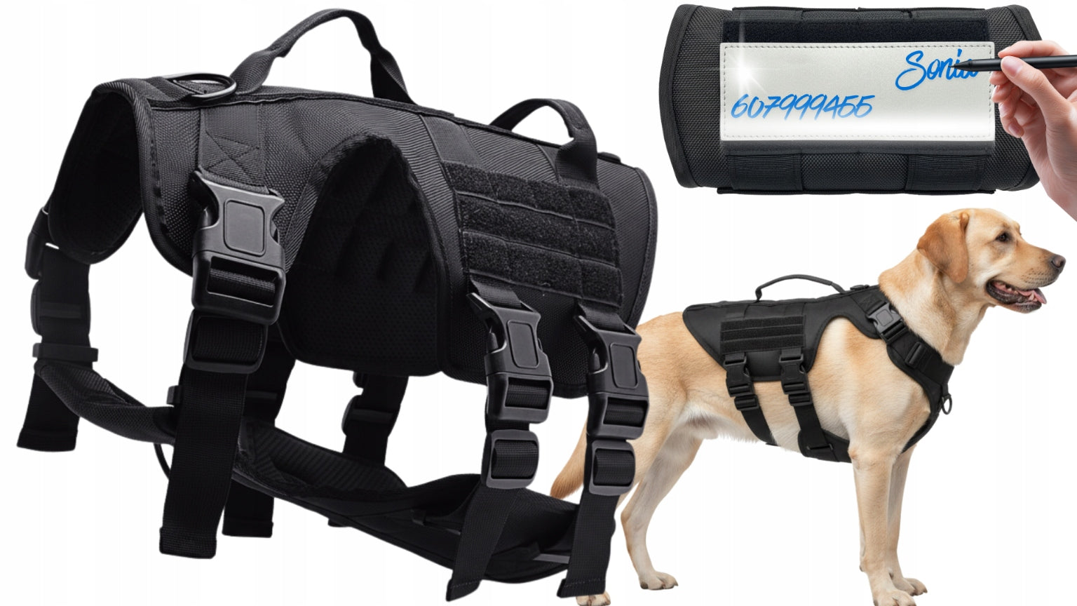 Dog Harness Guard Pressure-Free Training Walking Strong Lightweight Comfortable Manufacturer code Szelki dla psa dużego typu doga owczarka