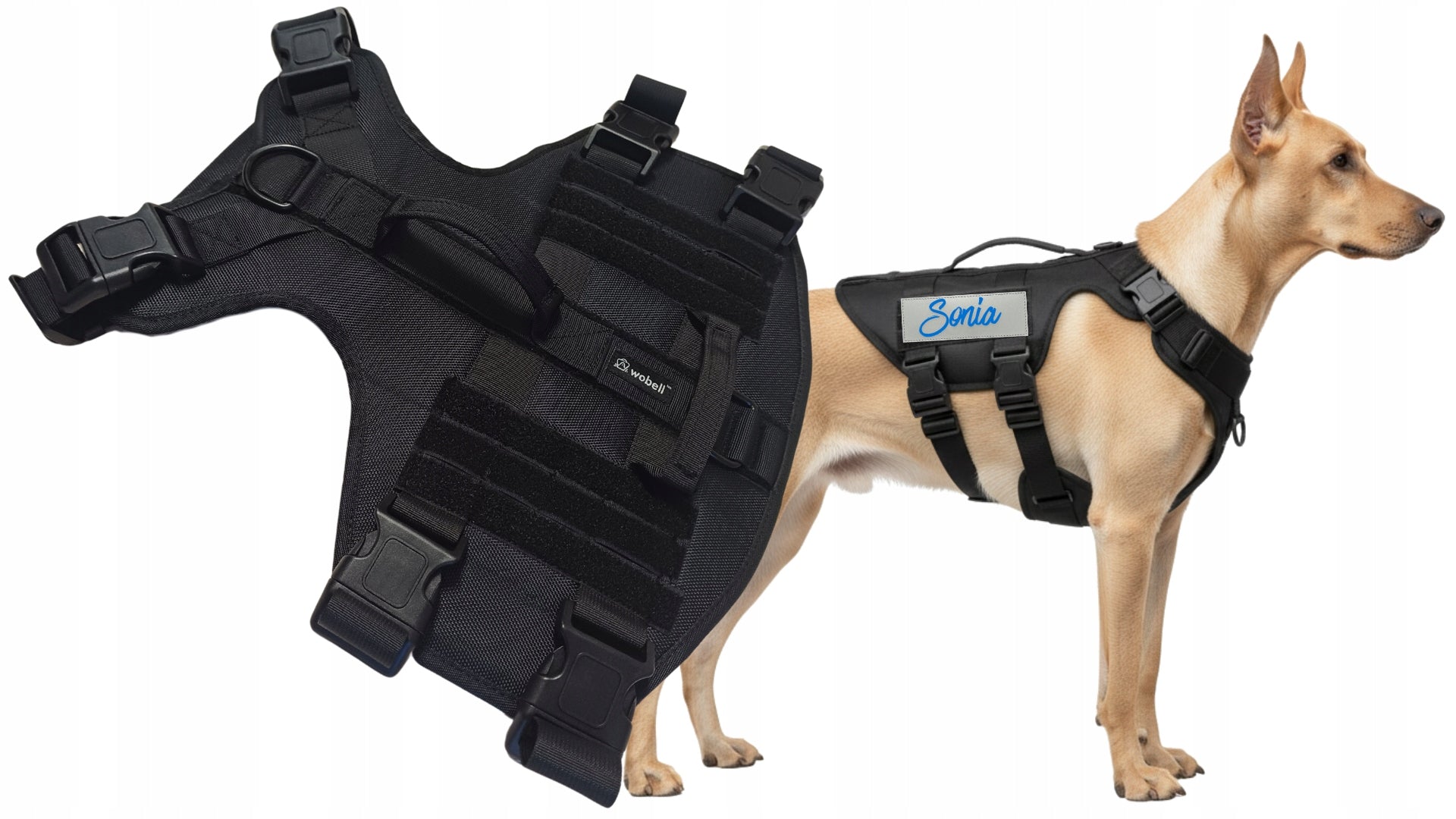 Dog Harness Guard Pressure-Free Training Walking Strong Lightweight Comfortable Size L
