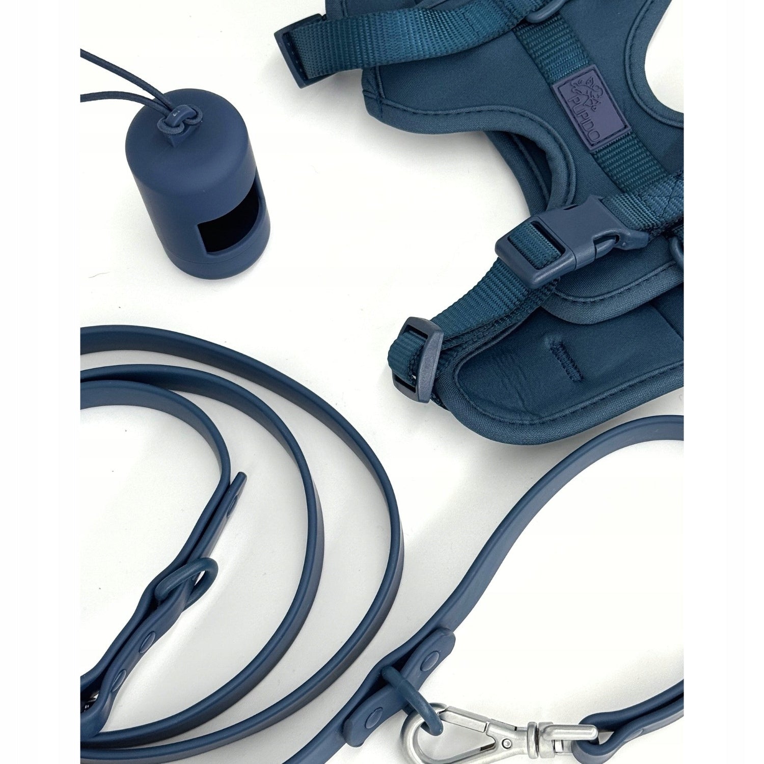 Dog Harness Guard Pressure-Free Walking Adjustable Blue Pupido L Color blue