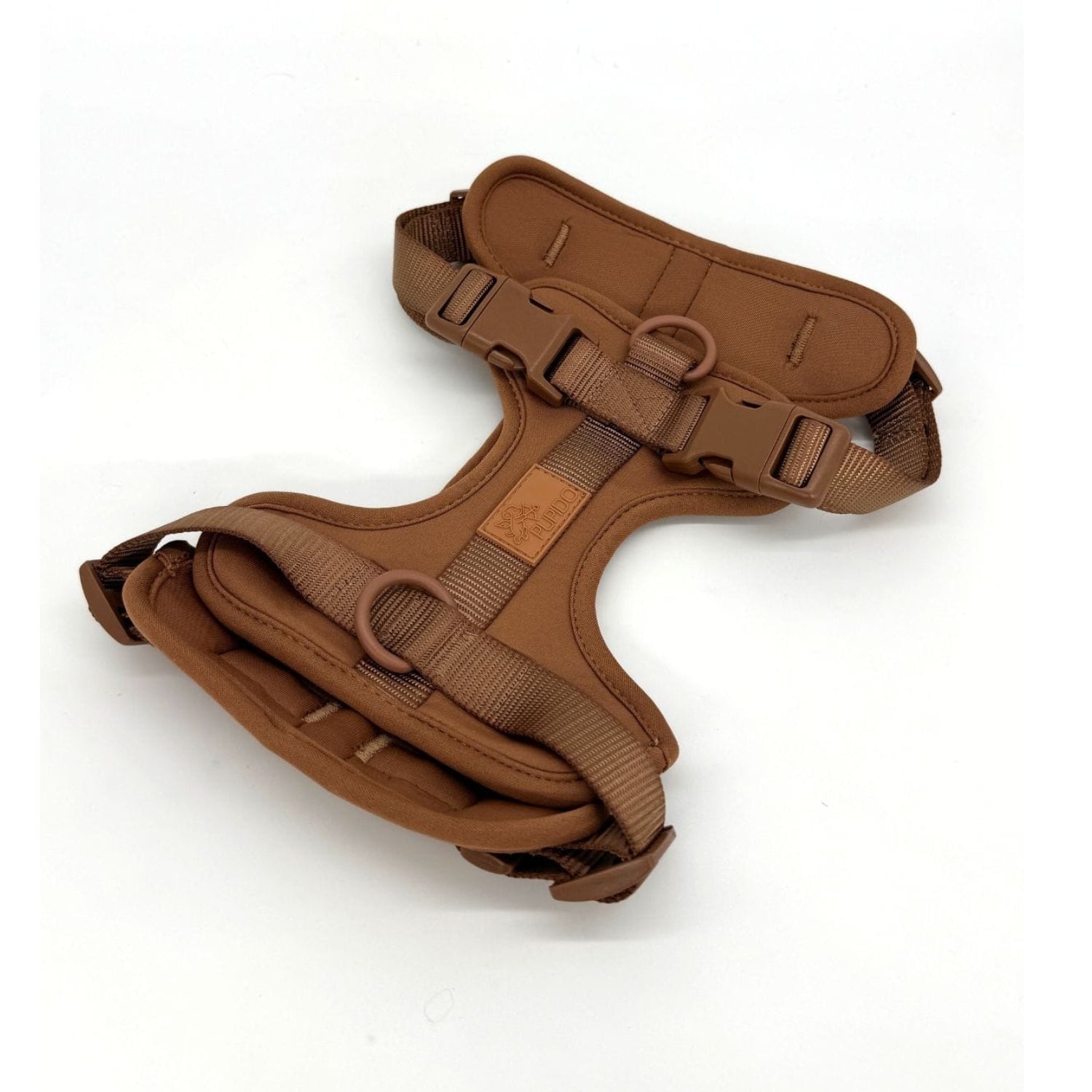 Dog Harness Guard Pressure-Free Walking Adjustable Brown Pupido XS Color brown