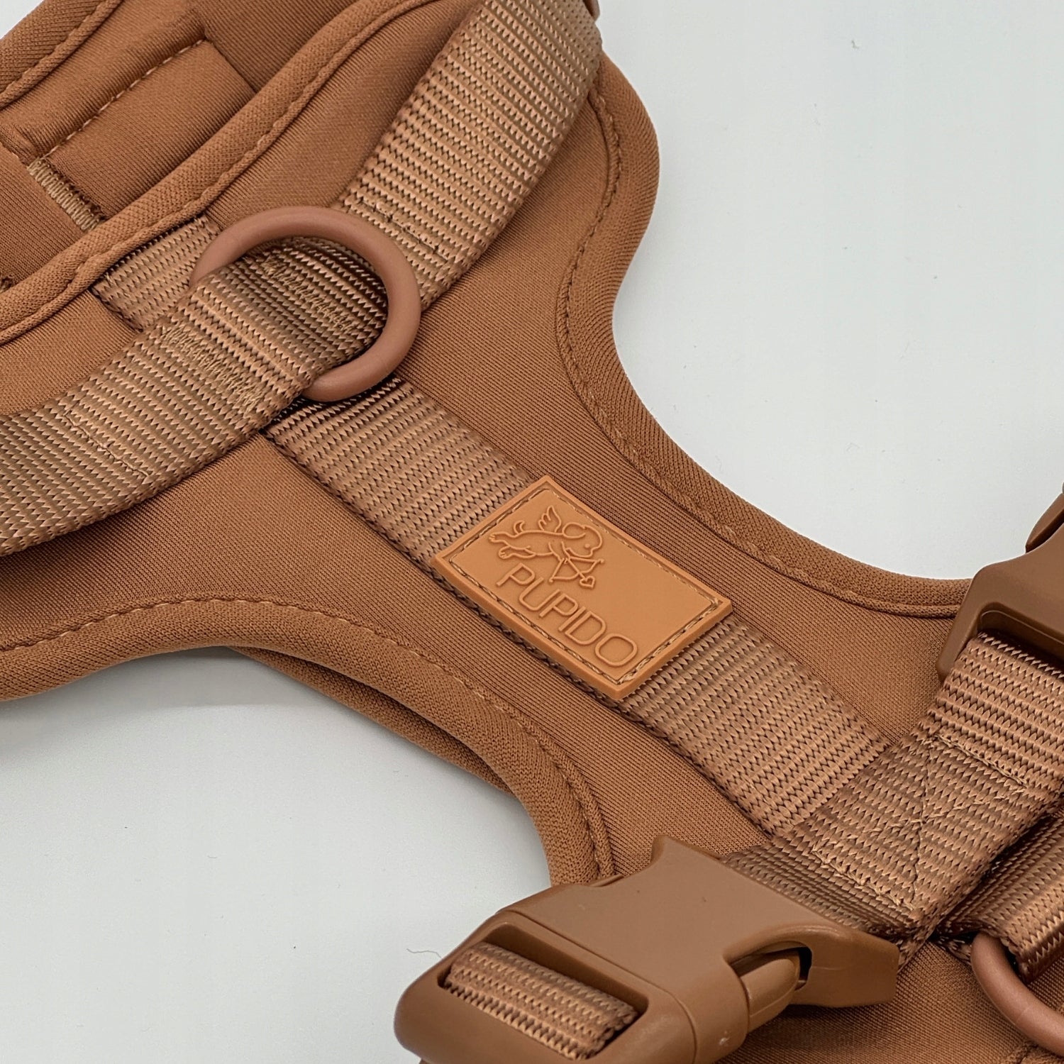 Dog Harness Guard Pressure-Free Walking Adjustable Brown Pupido XS Size XS