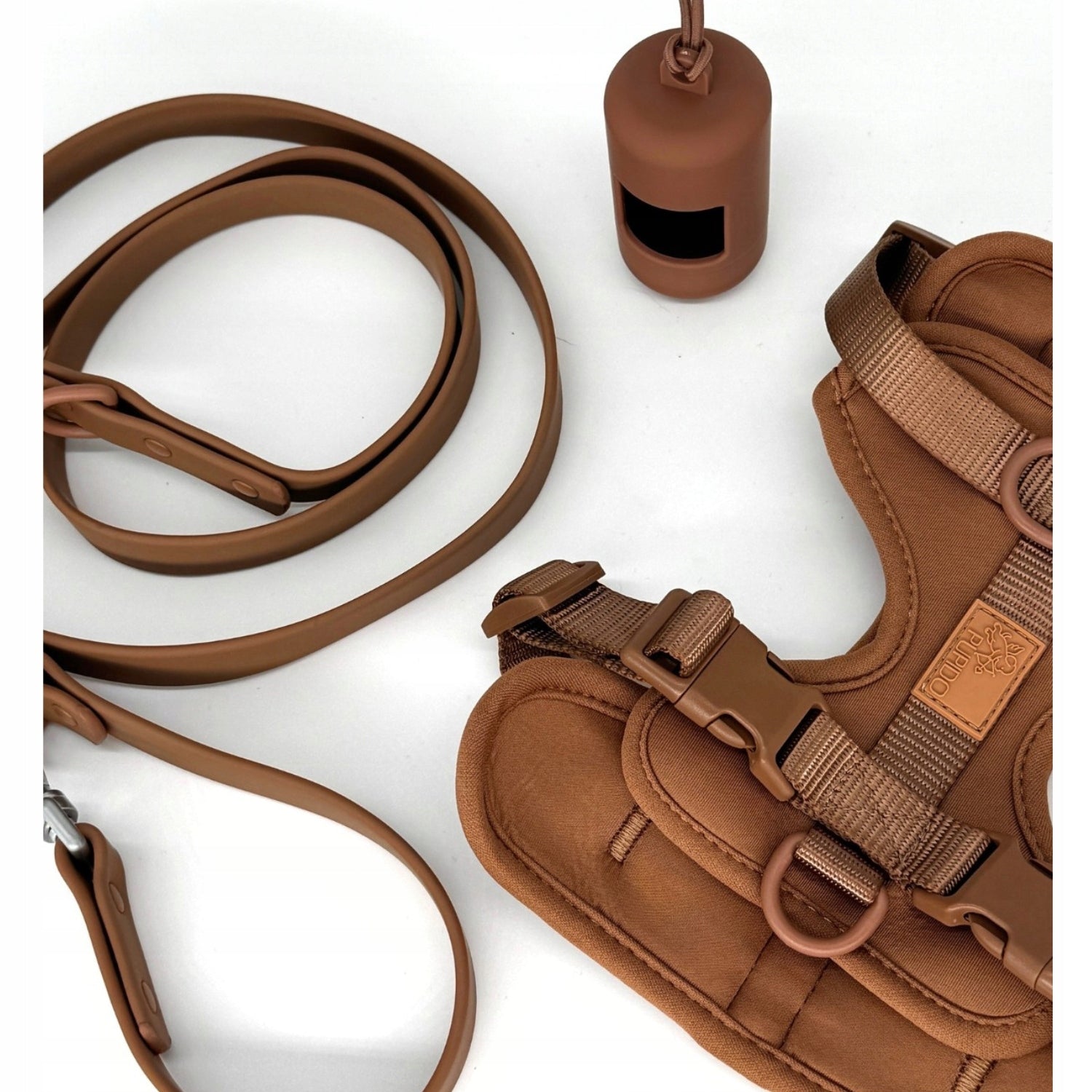 Dog Harness Guard Pressure-Free Walking Adjustable Brown Pupido XS Type adjustable