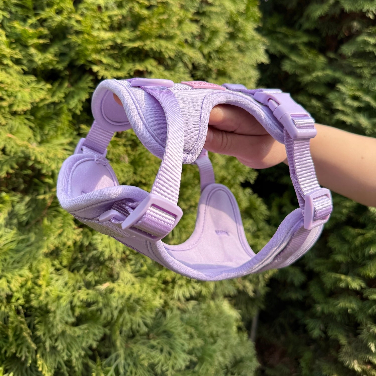 Dog Harness Guard Pressure-Free Walking Adjustable Lavender Pupido XS Size XS