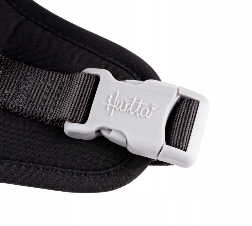 Dog Harness HURTTA Raven size:40-50 - pressure-free, durable, reflective Kind walking harness