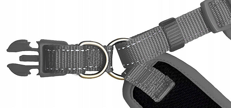 Dog Harness Nobby Black Mesh Reflect S 10mm 42cm, 41-46cm black and gray Brand Nobby