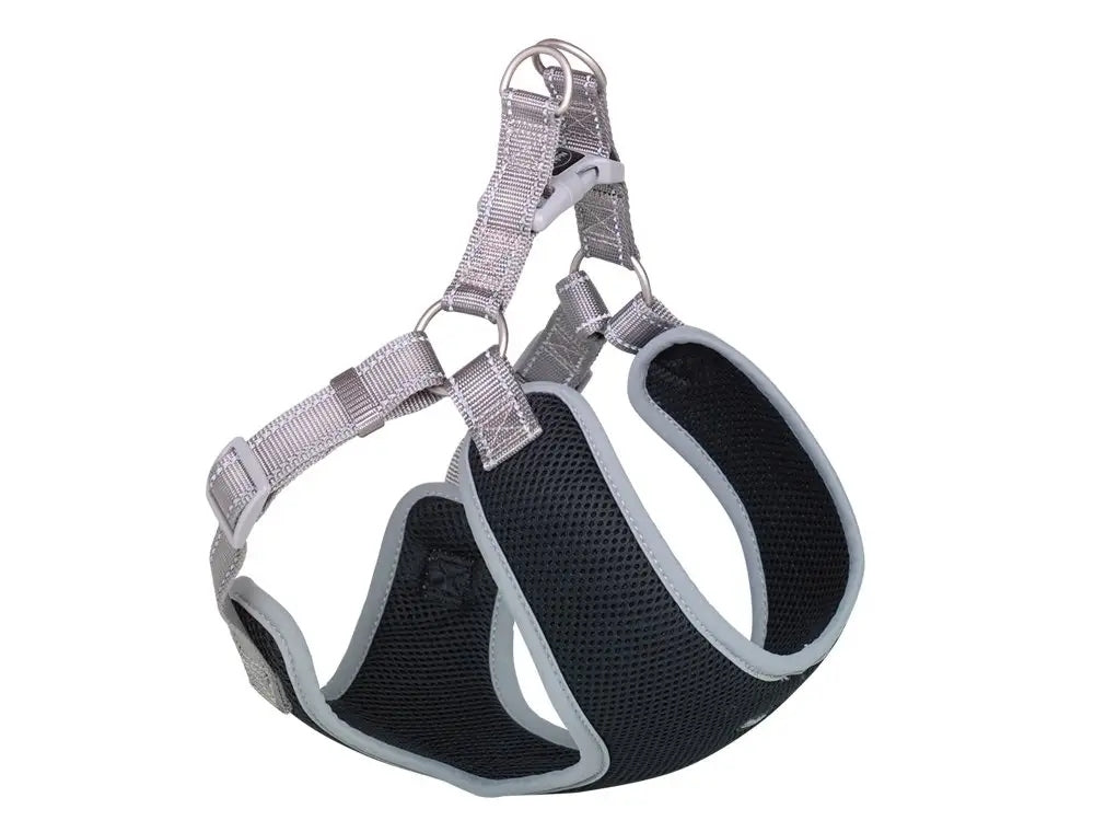 Dog Harness Nobby Black Mesh Reflect S 10mm 42cm, 41-46cm black and gray Packaging status original