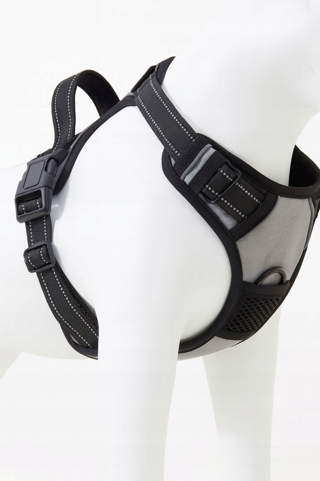 Dog Harness Pressure-Free GREY Guard Comfortable Reflective L + Lanyard Trade name Szelki dla Psa Regulowane Anytech Szare L