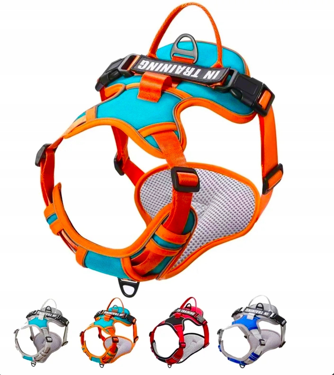 Dog Harness Pressure-Free Premium L Strong Lightweight Handle. Smooth Adjustment