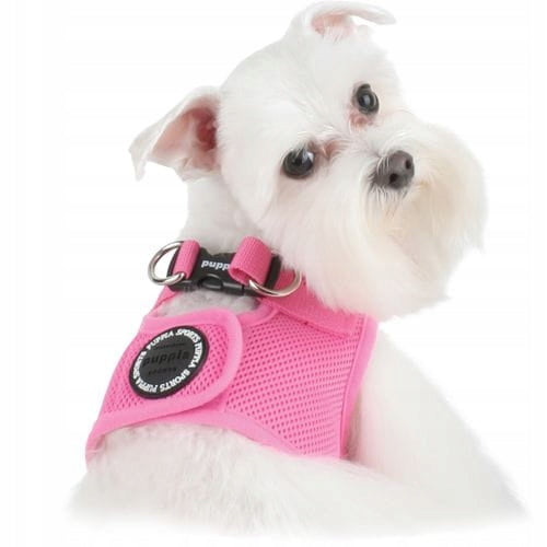 Dog Harness Puppia Soft pink S - lightweight, pressure-free Size S