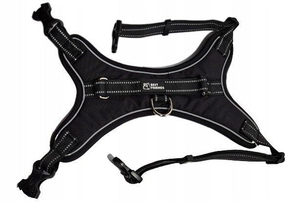 Dog Harness, STRONG,REFLECTIVE,SHEPHERD,GOLDEN XL Color black