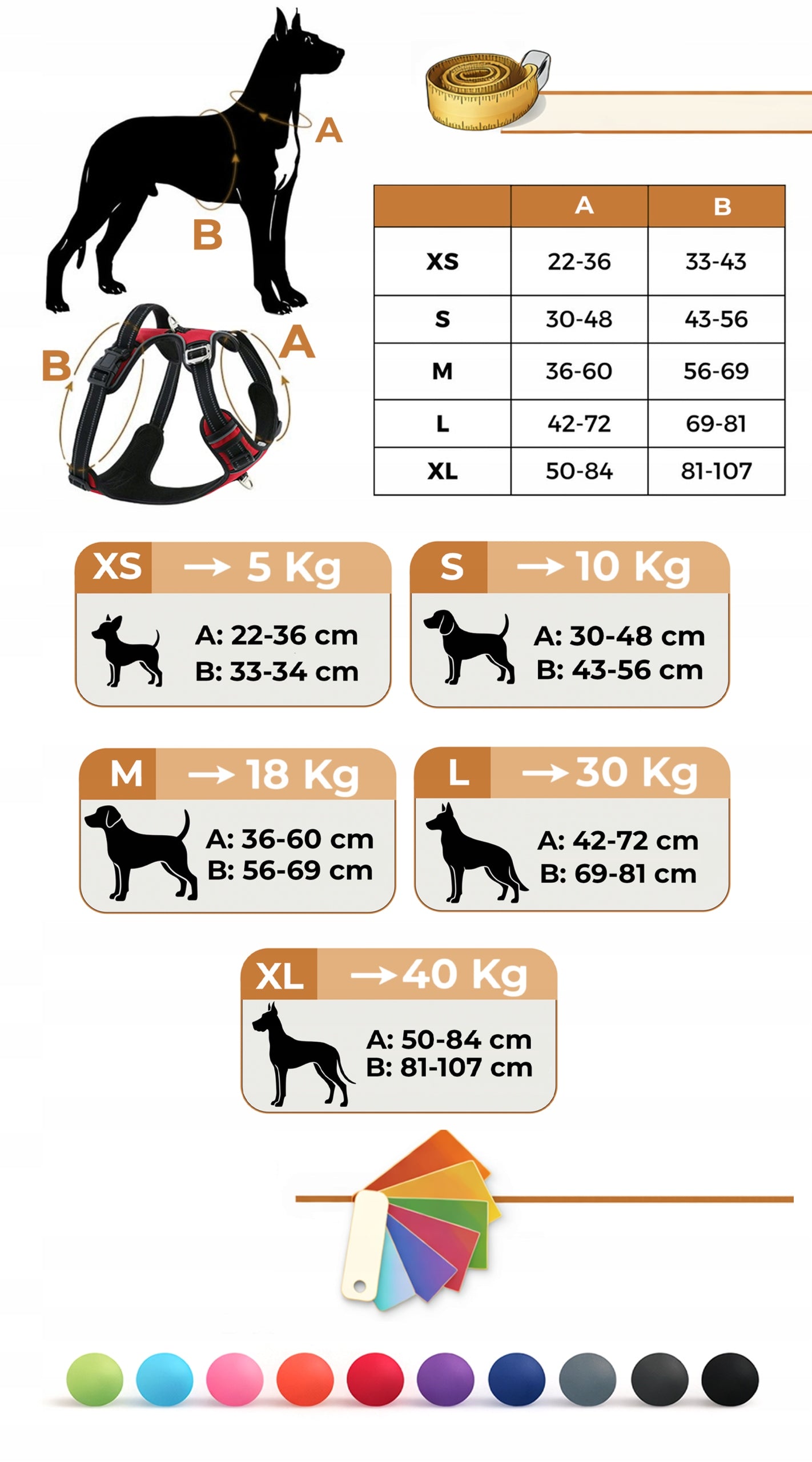 Dog Harness for Learning to Walk Reflective Guard HUGGY DOGGY Strong M Size M