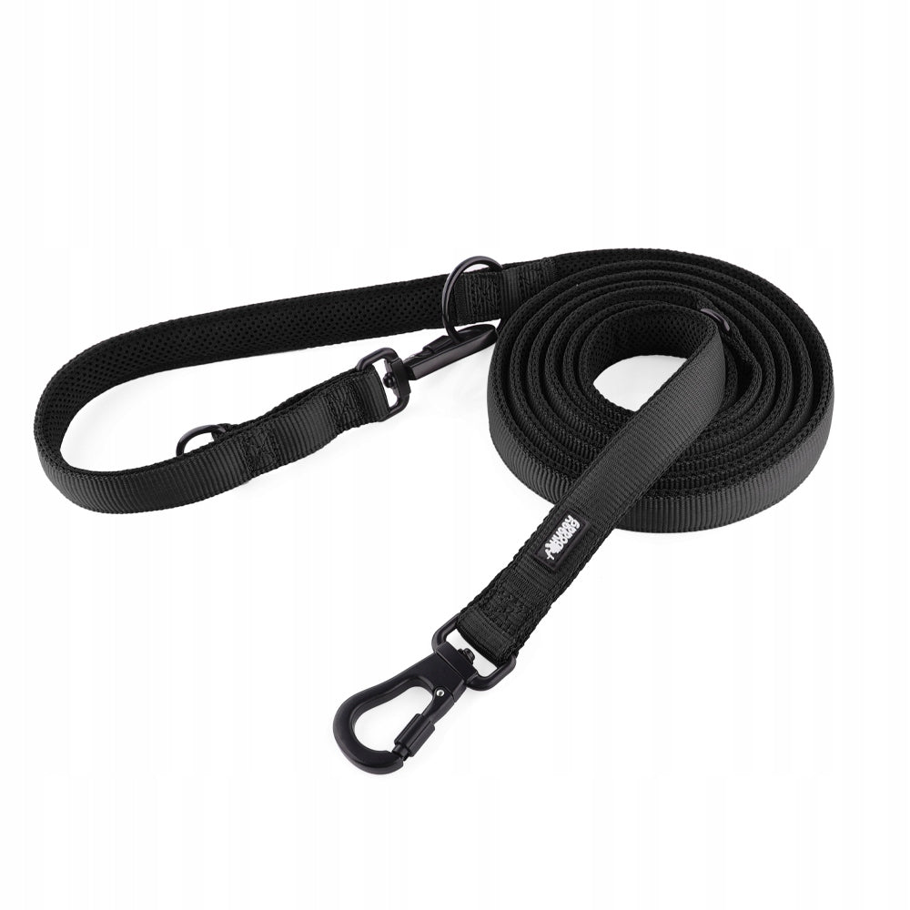 Dog Lanyard 3m Adjustable Black HUUGGY DOGGY Multifunctional M Manufacturer code Smycz przepinana 3m dla psa HUGGY DOGGY