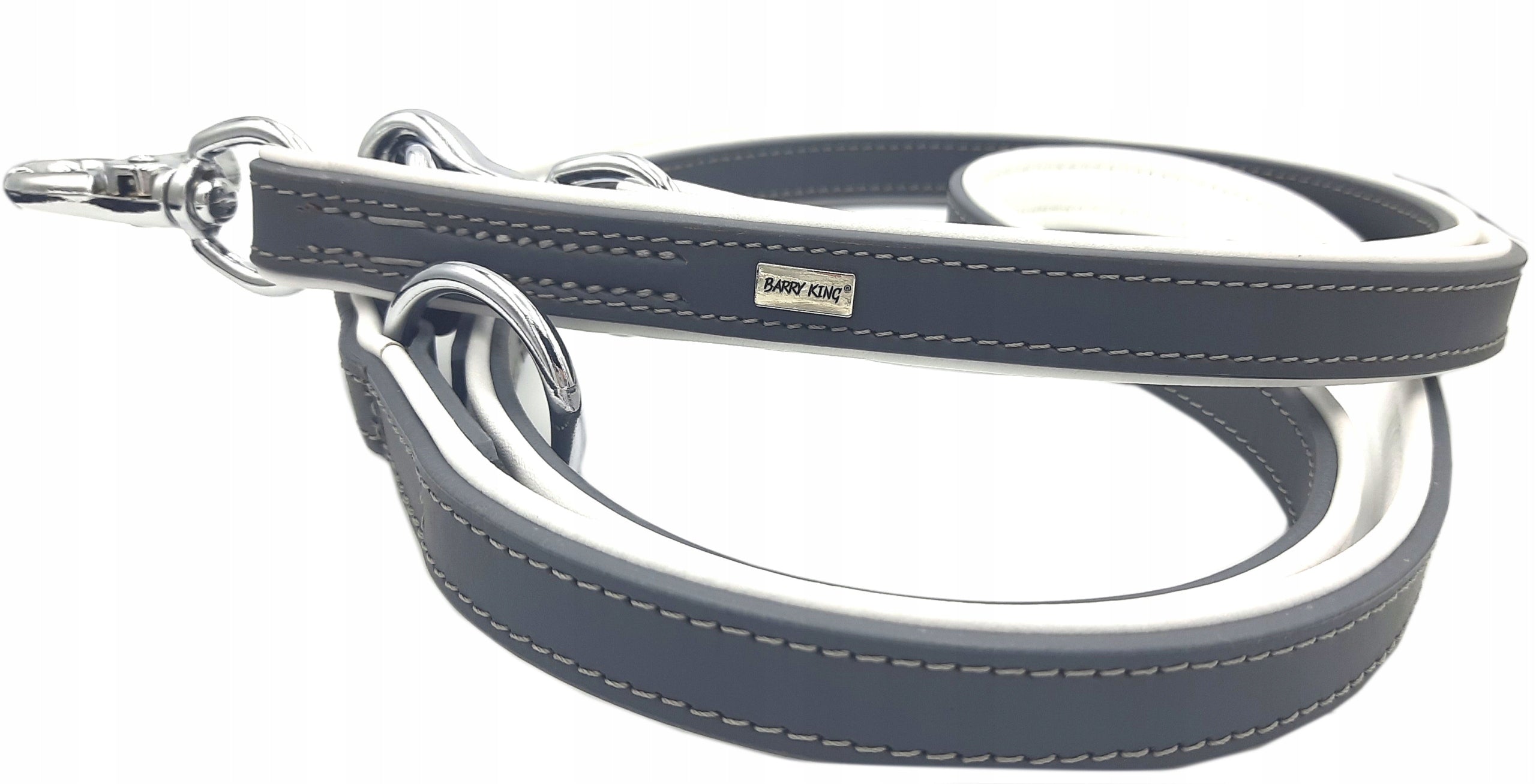 Dog Lanyard Folding Retractable Adjustable Leather Strong Long 2m Packaging status original