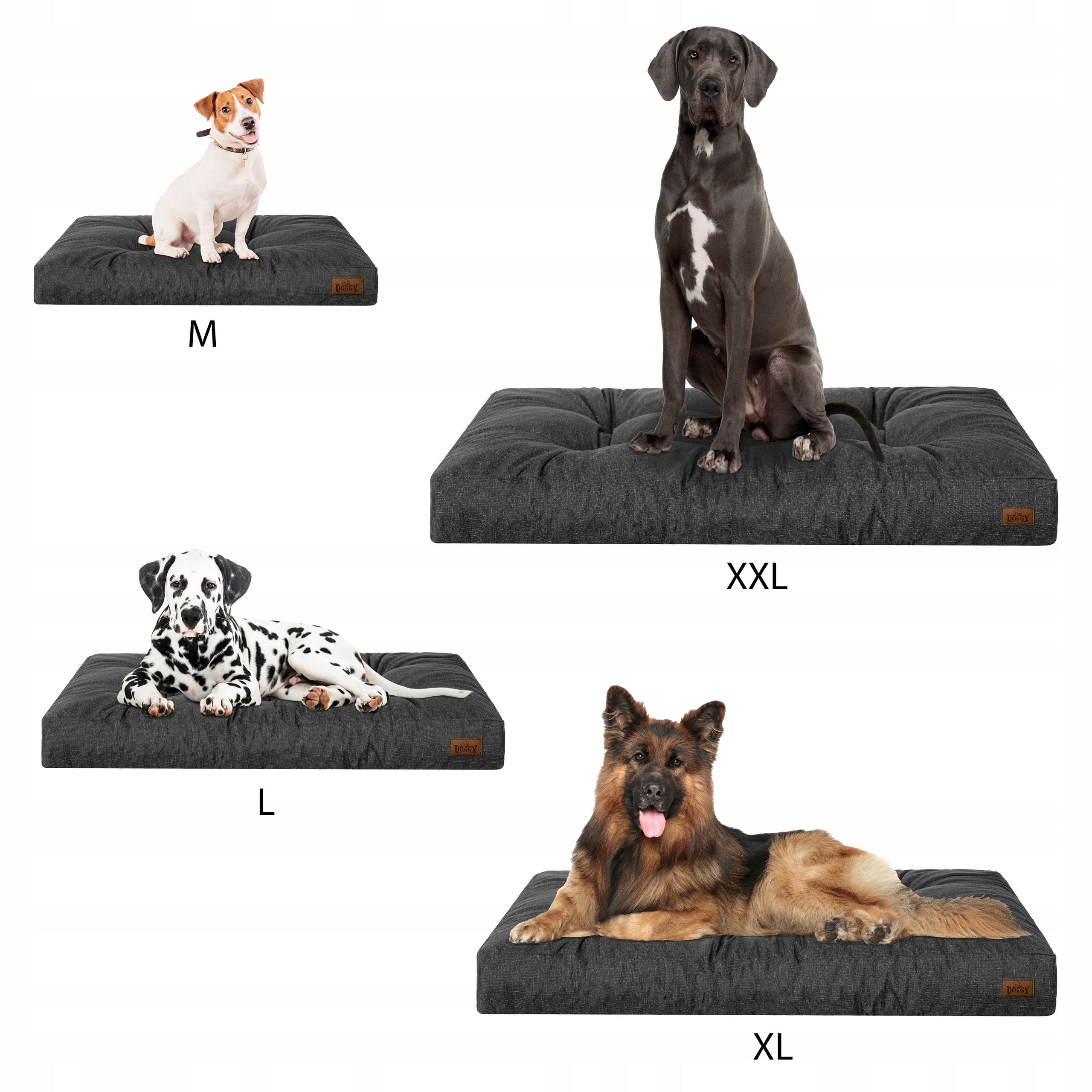 Dog Mattress Waterproof Quilted Bedding for Large Dogs XL 120x90 cm Trade name XL MATERAC GRAND LIGHT CZARNY