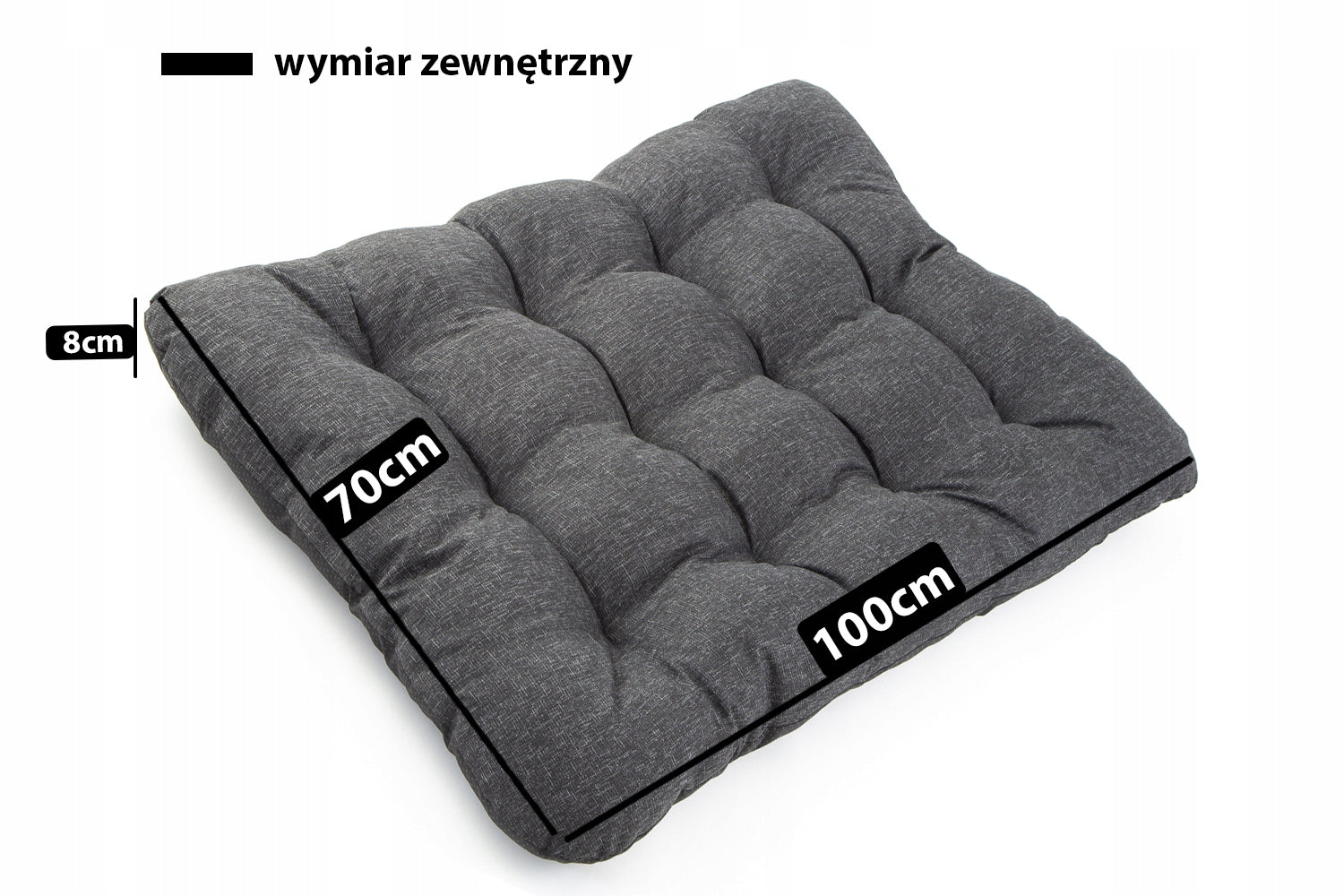 Dog Pillow Bed 100x70 WATERPROOF Black Linen Model Poduszka