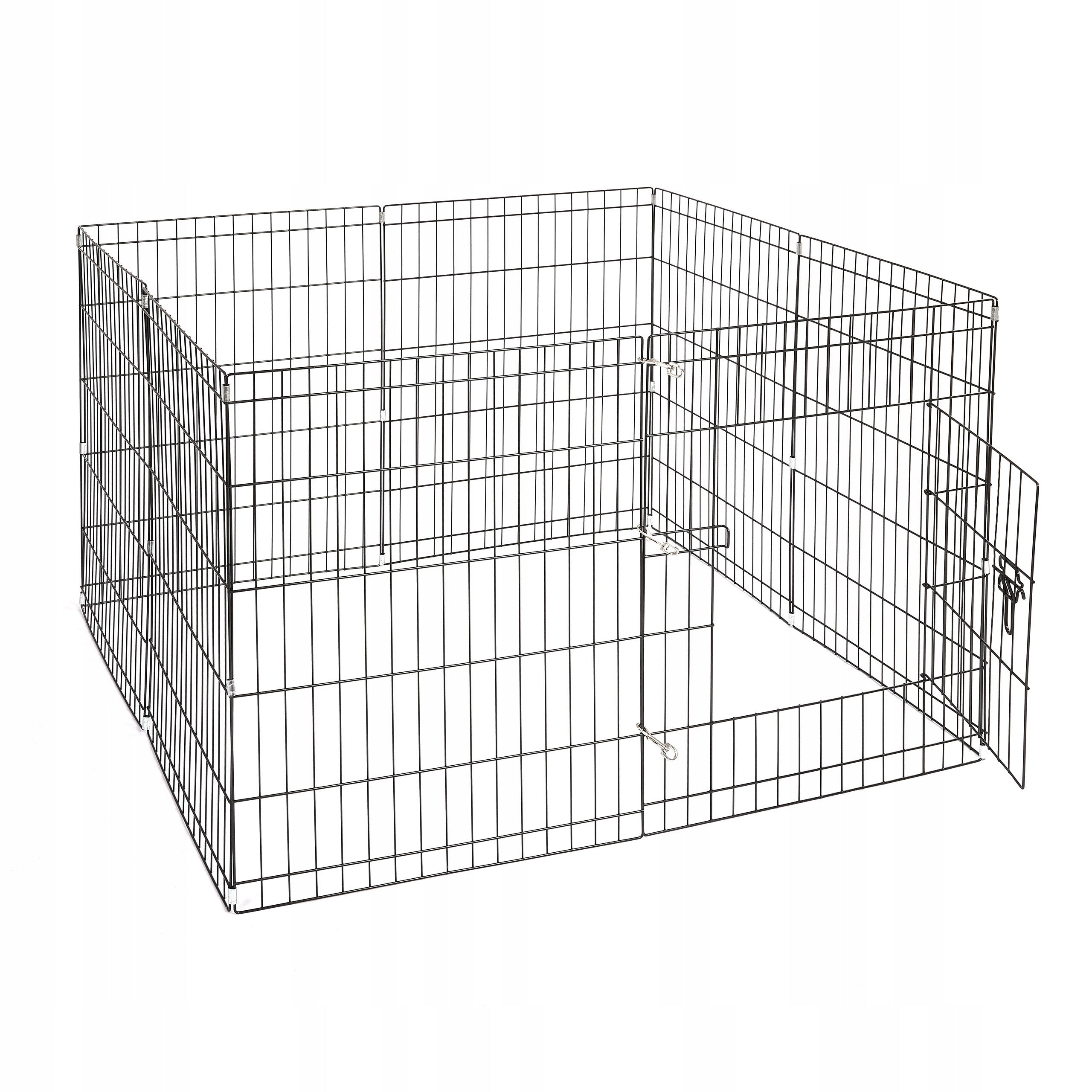 Dog Playpen Metal Folding 8 Panels 76x61 with Threshold M Light Happet Brand Happet