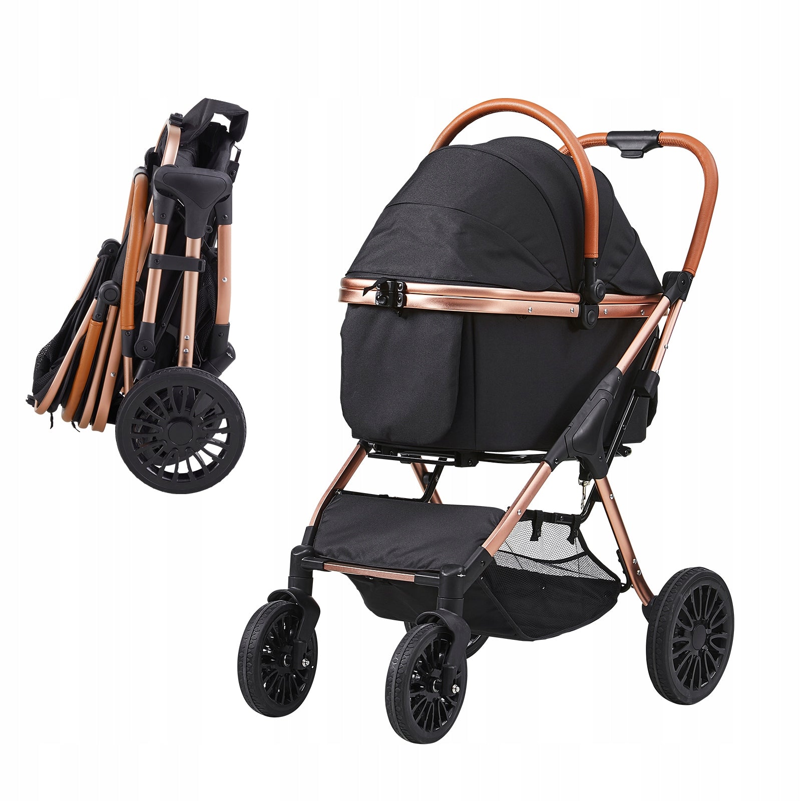 Dog Stroller 105x85x59CM Lifting Capacity 30KG Load Capacity Folding Stroller Transporter Brand no brand