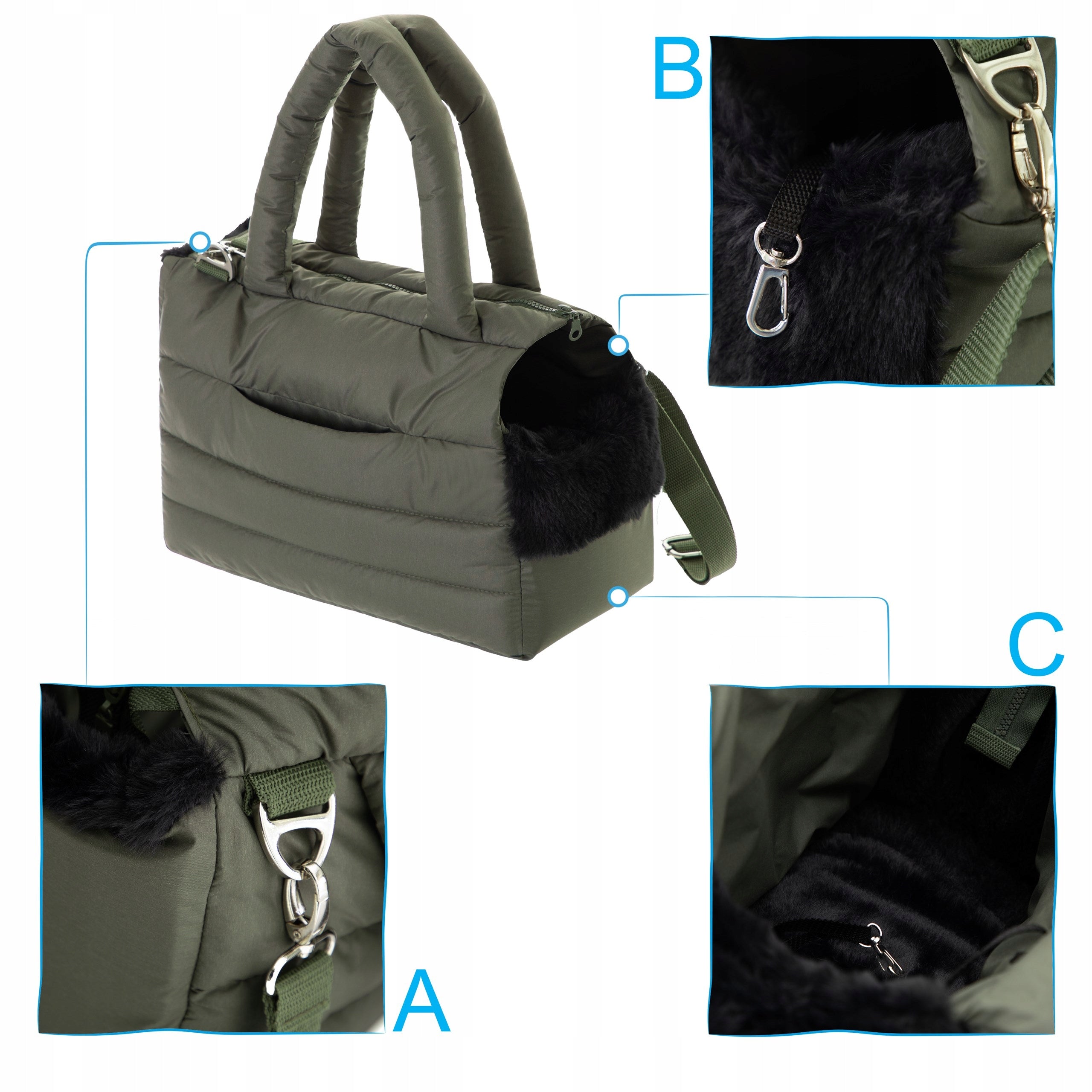 Dog Transporter Cat Bag Large Carrier Rabbit Carrier 40x20x30 Size M