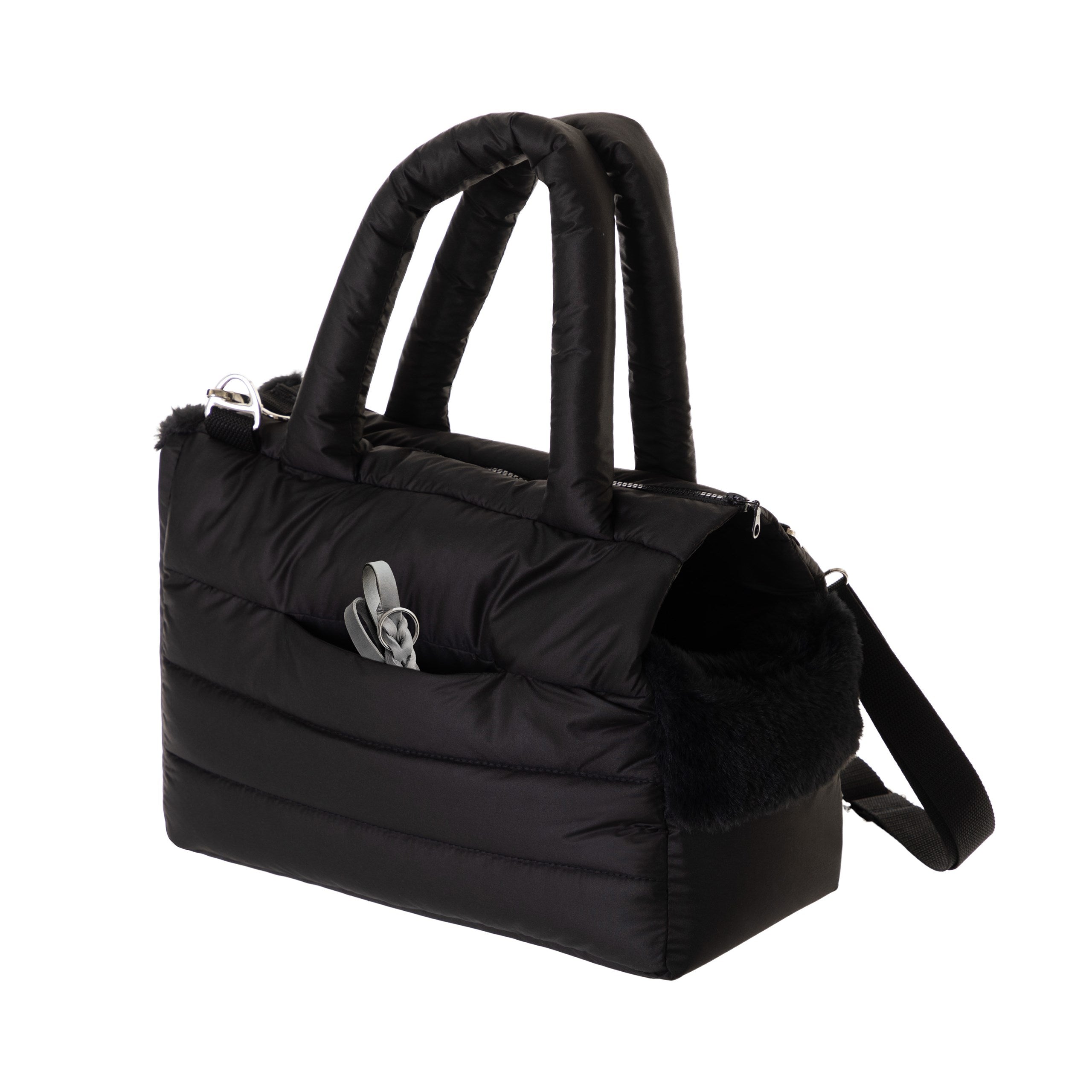 Dog Transporter Cat Bag Small Carrier Rabbit Carrier 36x24 cm Trade name R1 TORBA FLUFFY RIDE CZARNY
