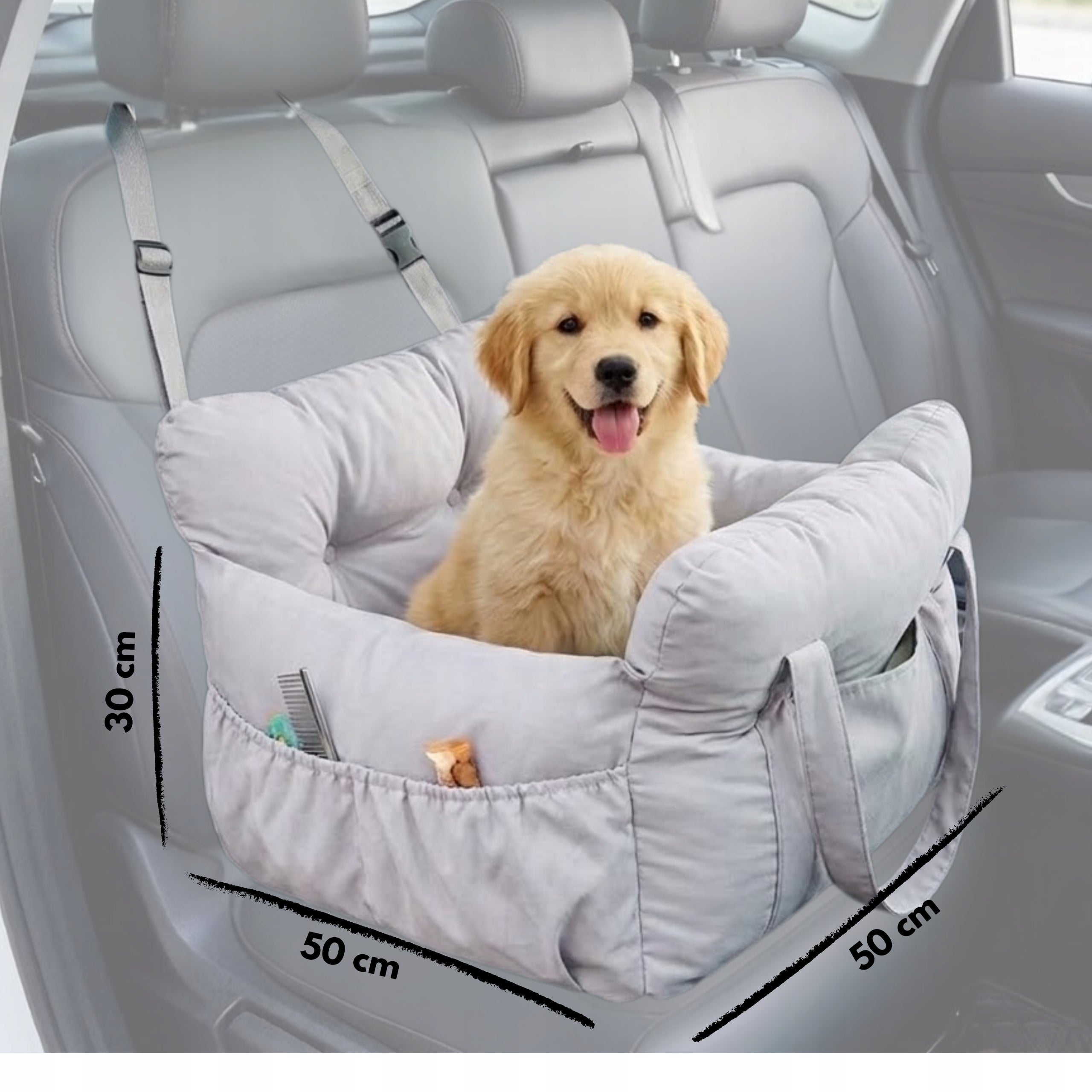 Dog Transporter For Car Seat Bag 2in1 For Cat Premium 50x50cm Main material other