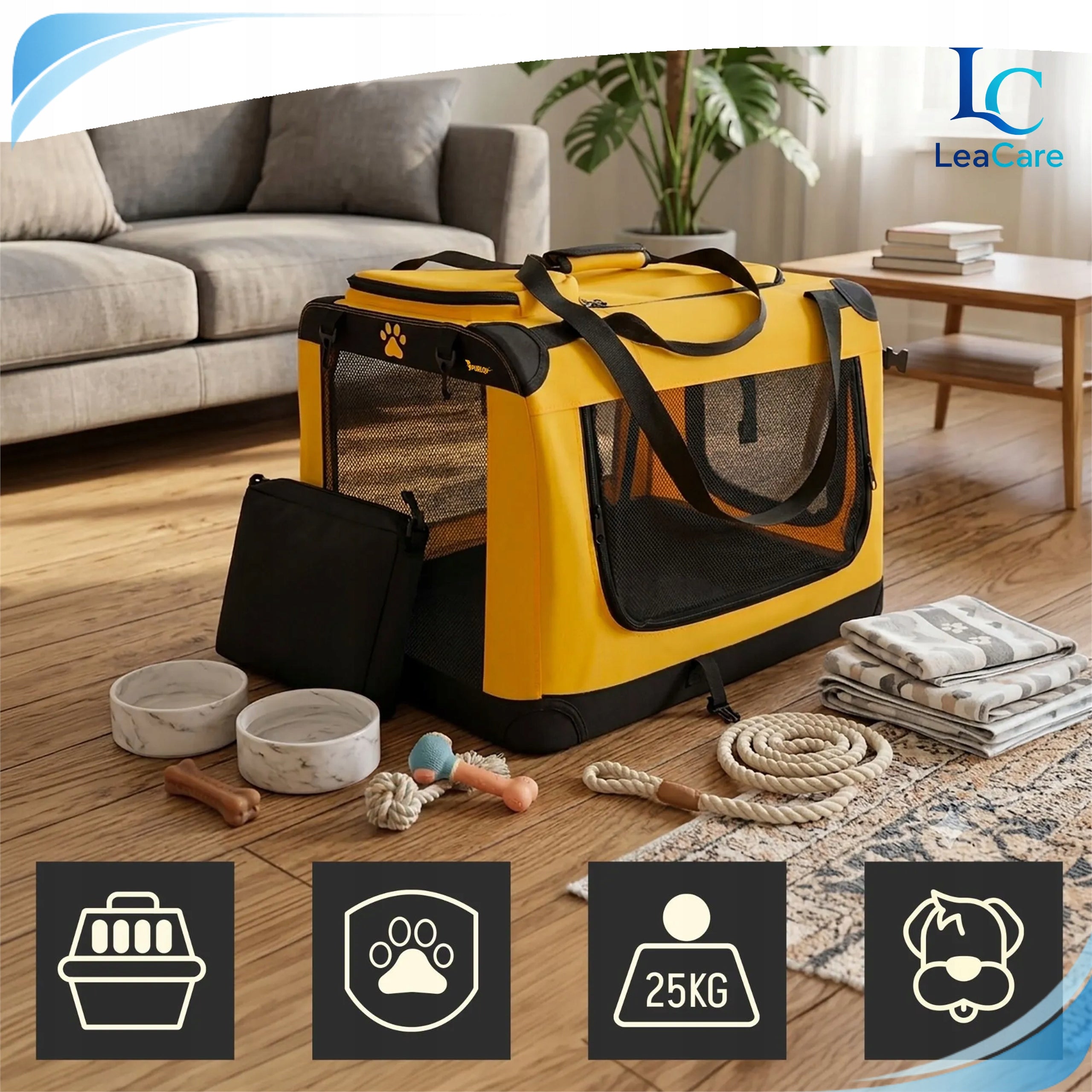 Dog Transporter LARGE Folding Playpen for Car up to 25kg XXL Travel Size M