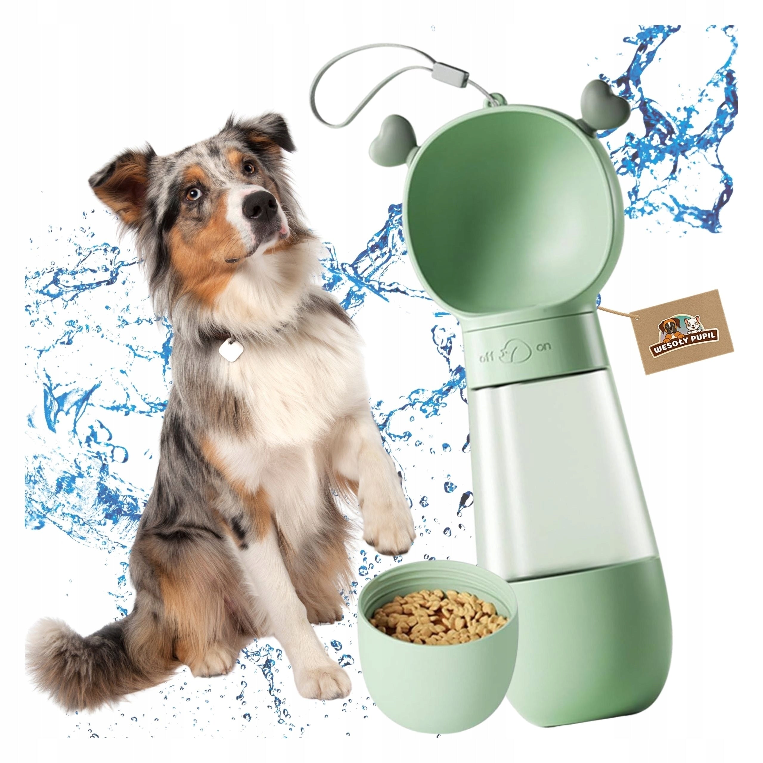 Dog Water and Food BOTTLE with Bowl 3in1 Tourist BOTTLE for Summer