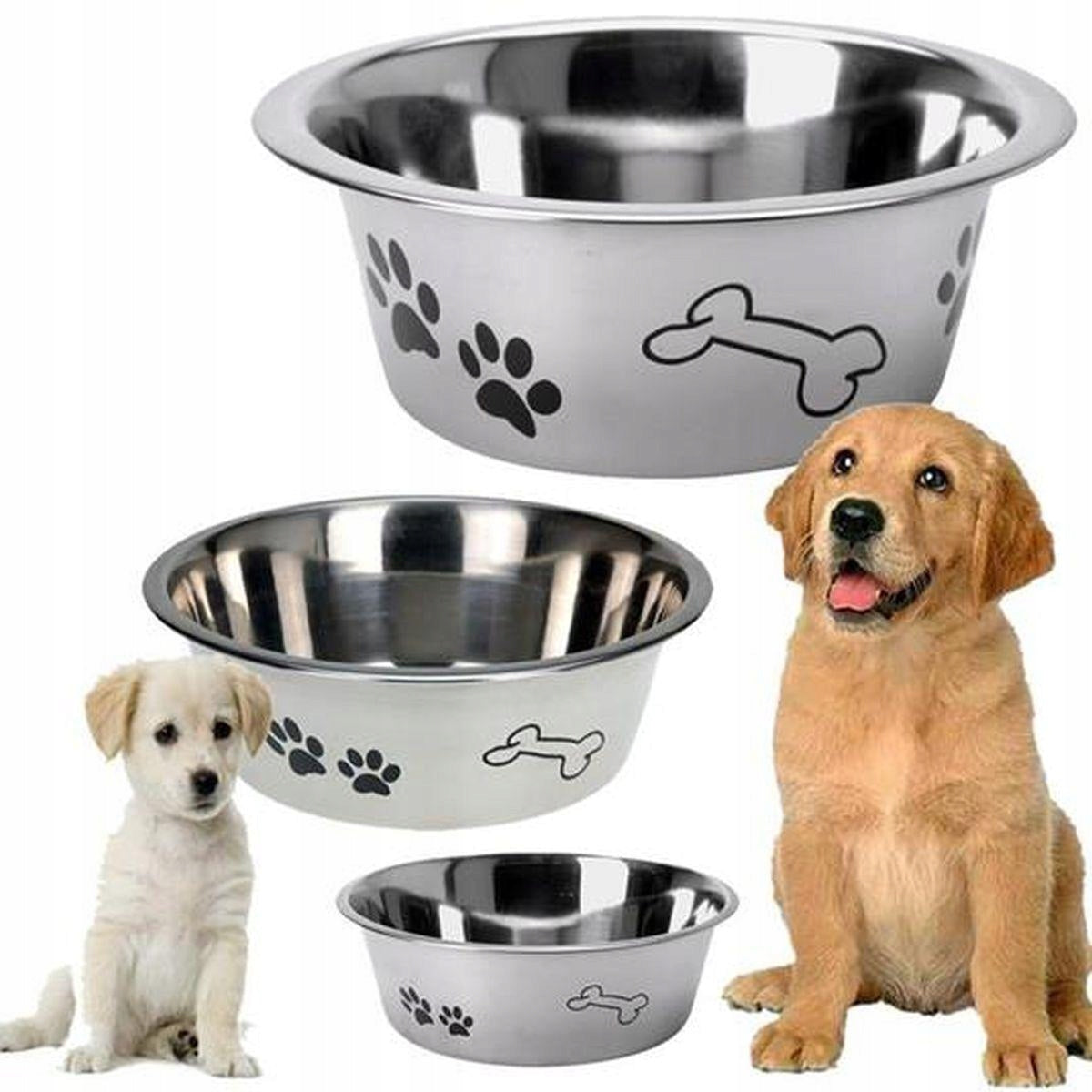 Dog and Cat Bowl Stainless Steel Diameter 24cm Dogs Collection