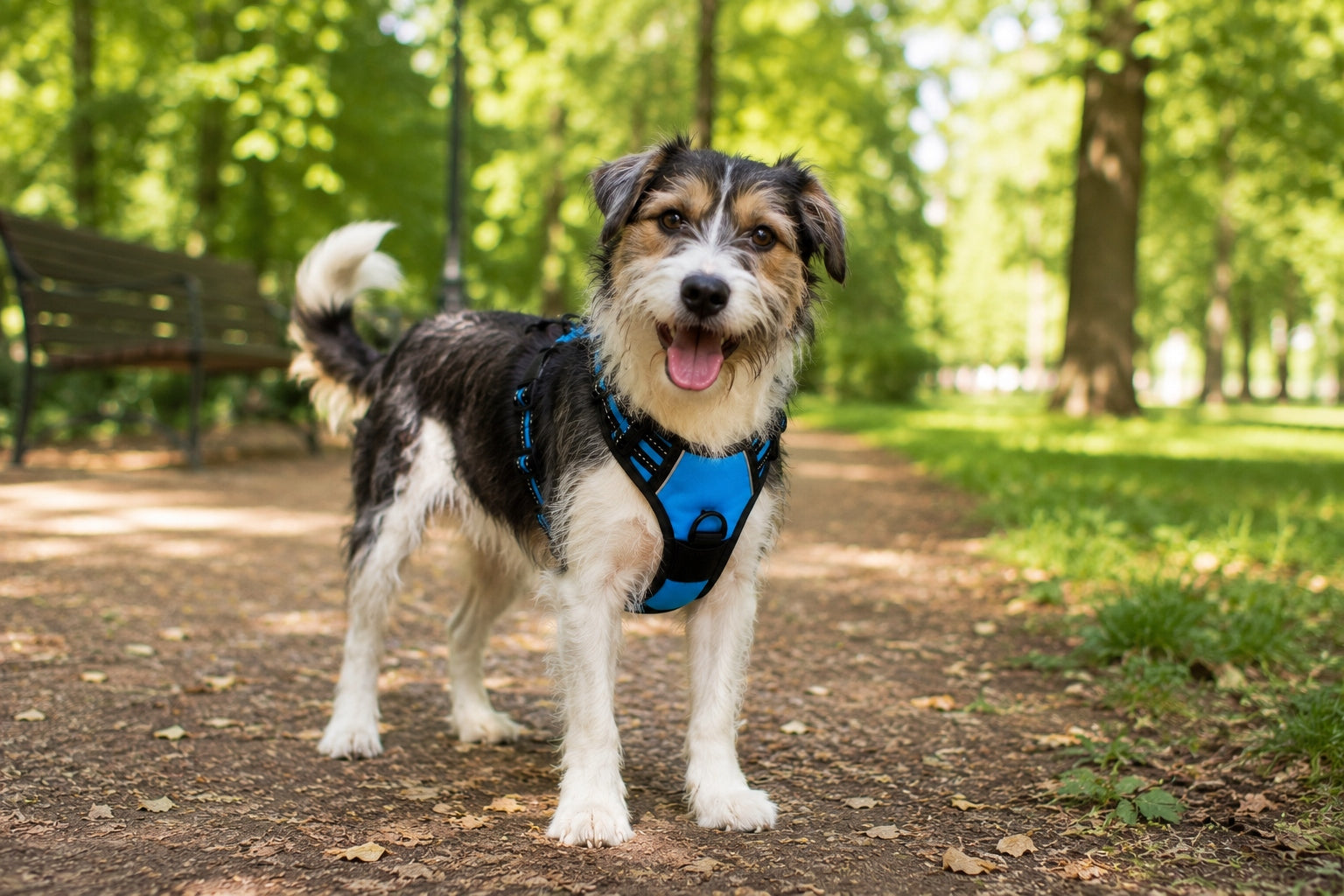 Dog and cat HARNESS PRESSURE-FREE blue GUARD S 33-60cm Maltese York Kind walking harness