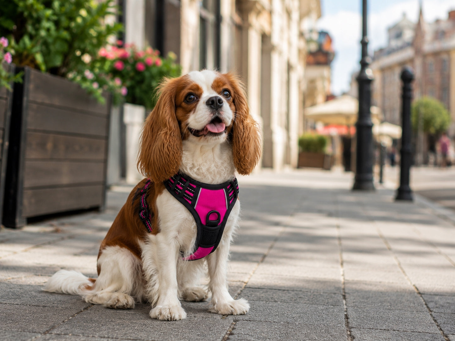 Dog and cat HARNESS PRESSURE-FREE pink GUARD S 33-60cm Maltese York Trade name Szelki S