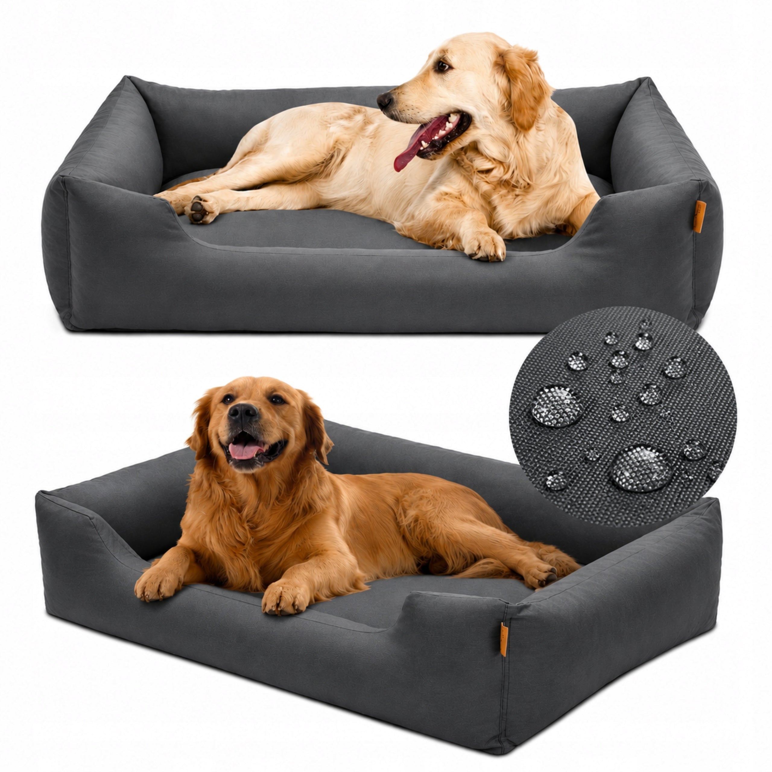 Dog bed 100x75 XXL mattress couch cushion bedding sofa GRAPHITE