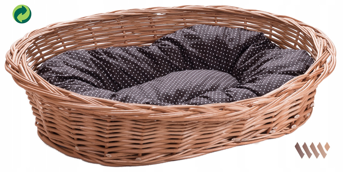 Dog bed large Wicker bedding pillow lounger playpen comfortable 85cm Brand Wiklinowy Świat