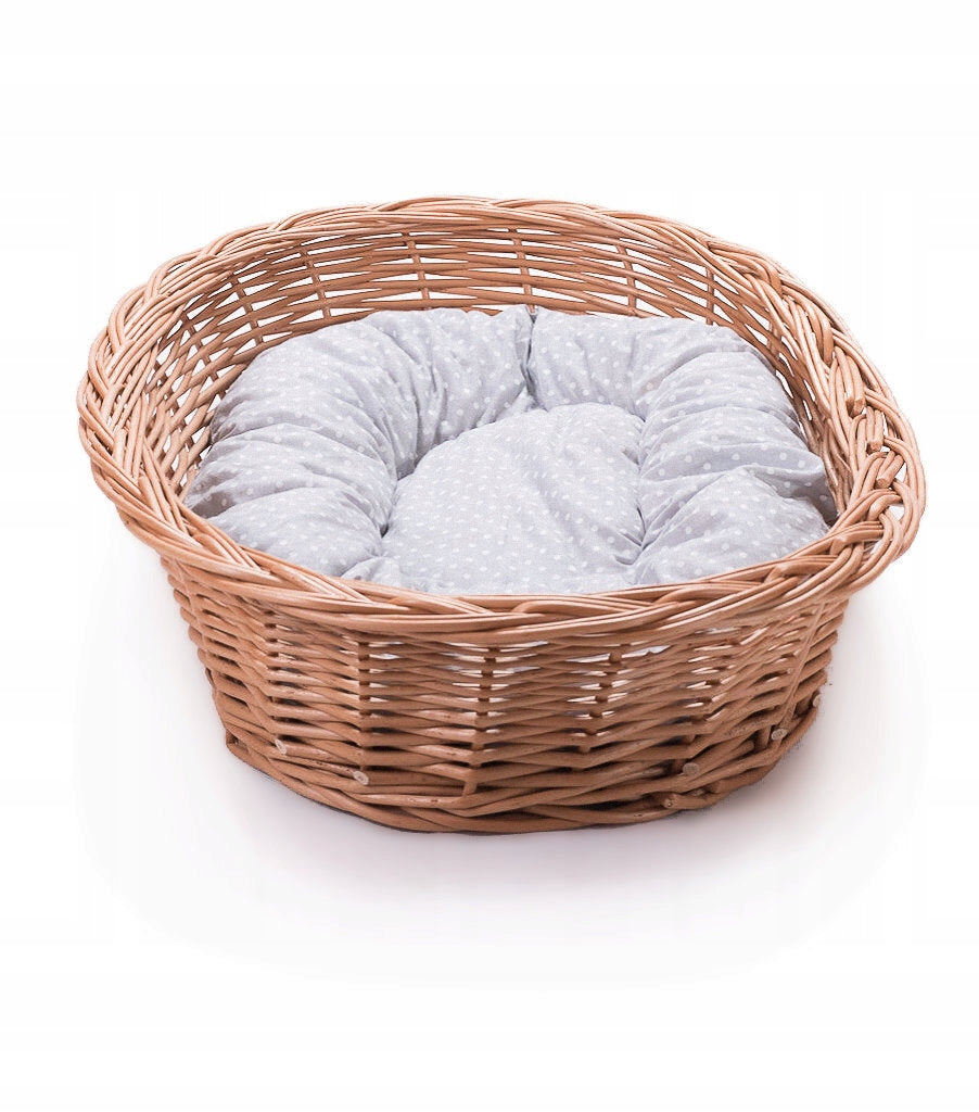 Dog bed large Wicker bedding pillow lounger playpen comfortable 85cm Kind basket