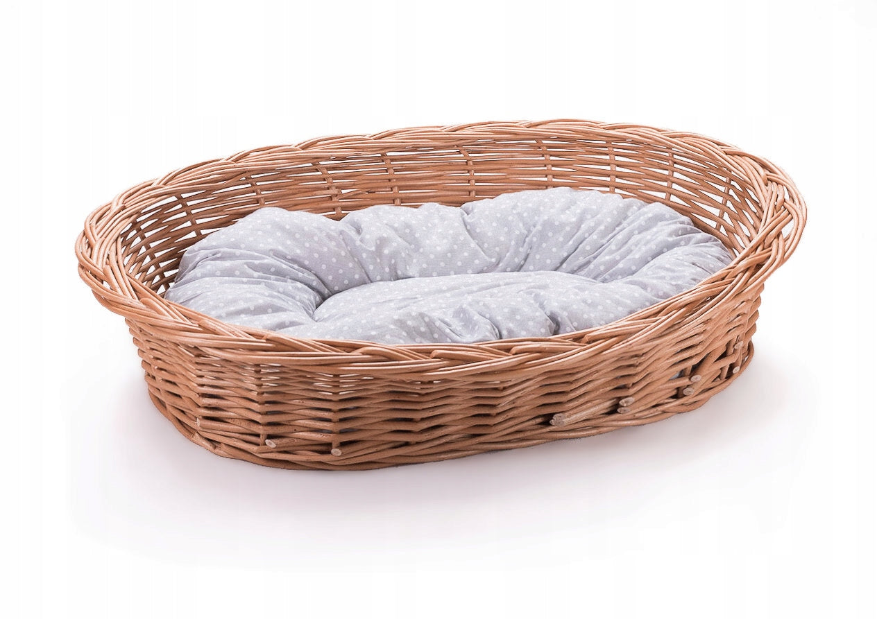 Dog bed large Wicker bedding pillow lounger playpen comfortable 85cm Product width 60 cm
