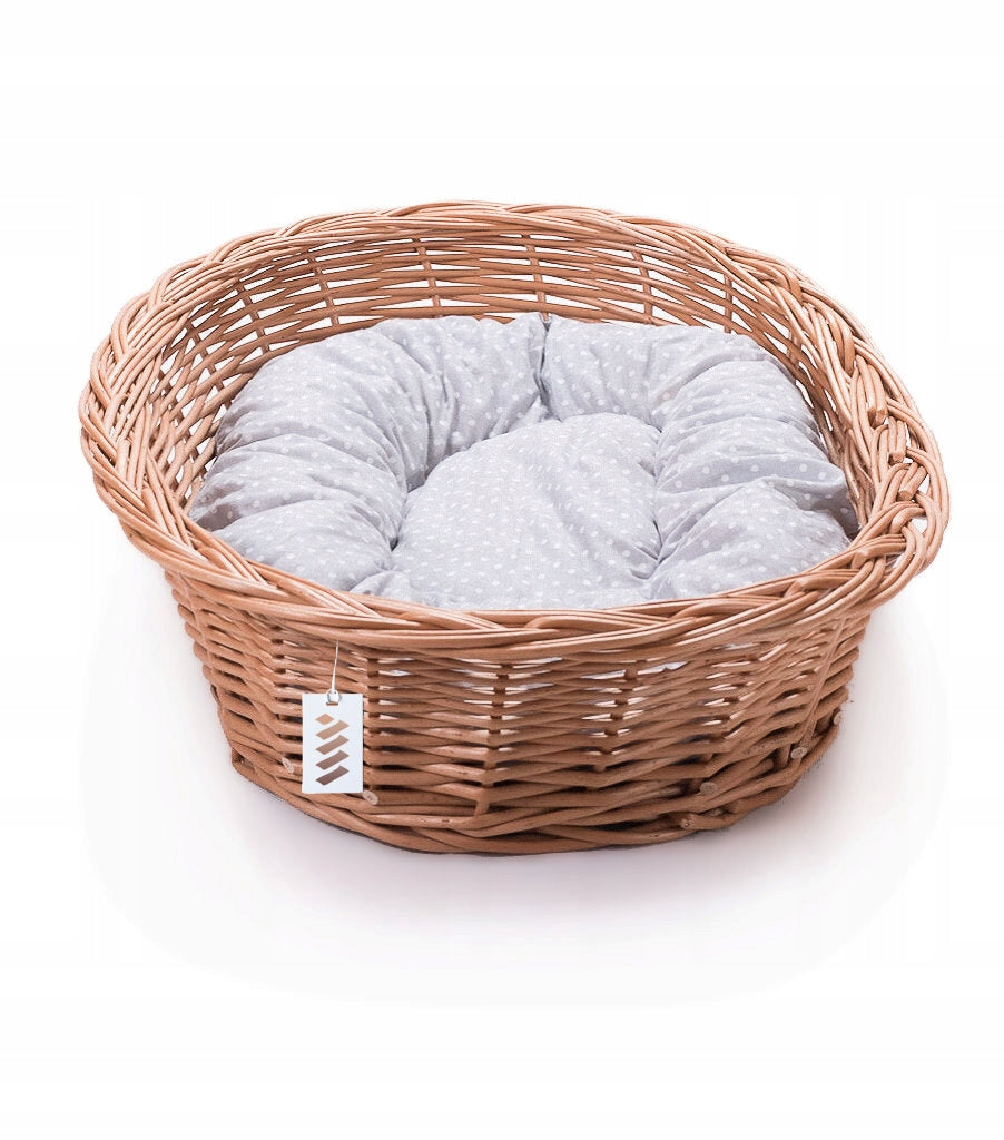 Dog bed large wicker soft lounger playpen couch basket with pillow Packaging status original