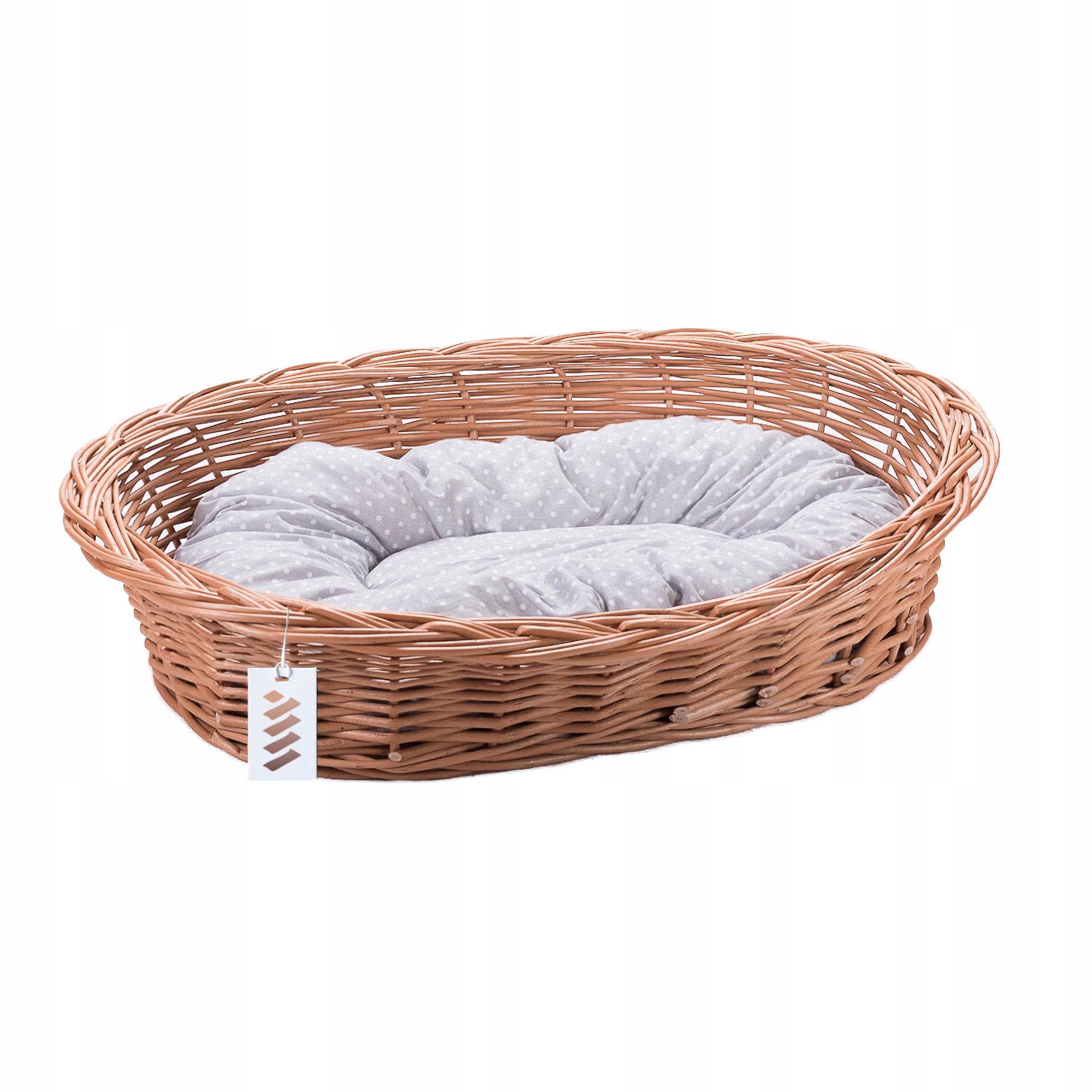 Dog bed large wicker soft lounger playpen couch basket with pillow