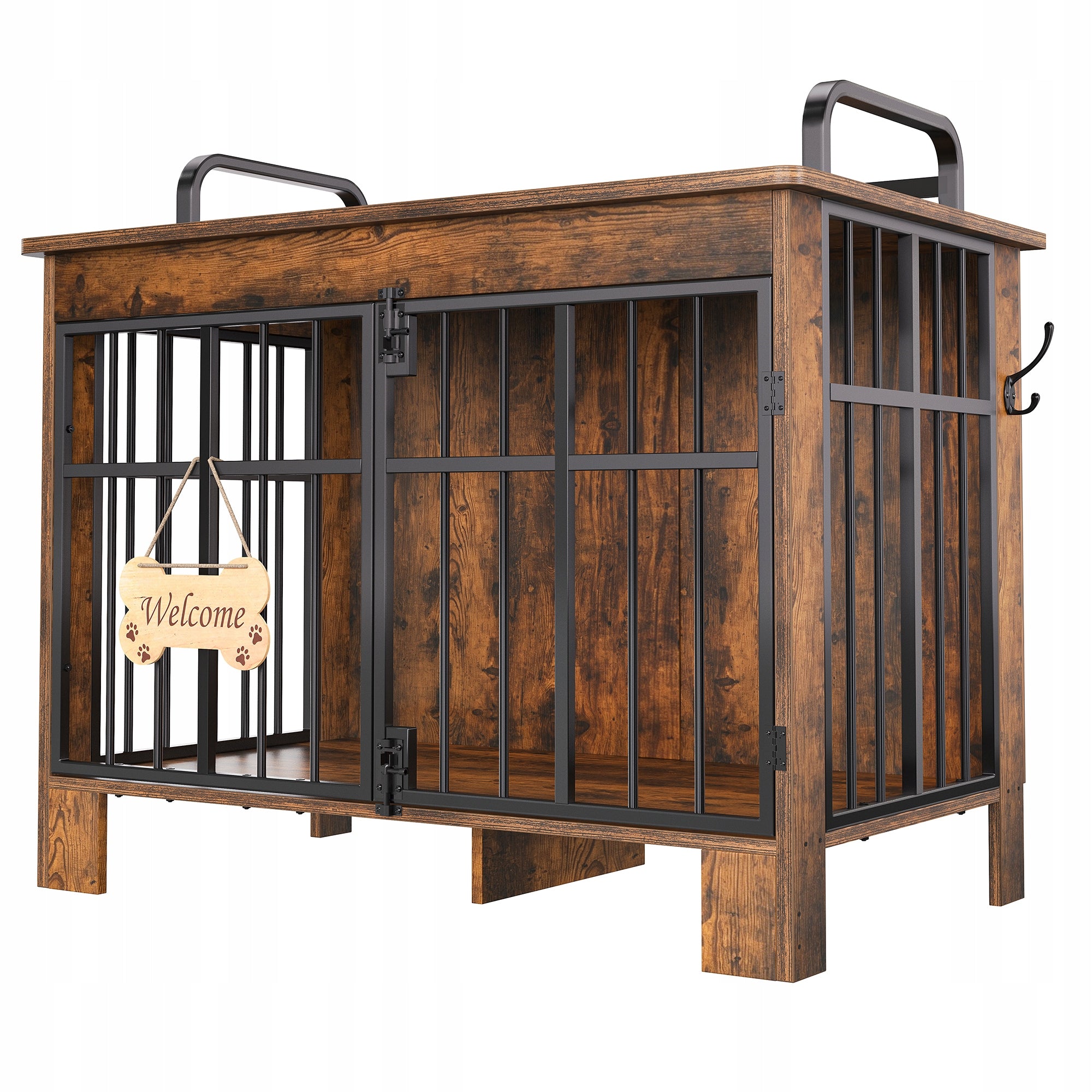 Dog cage, Lockable, Household, with entrance, Kennel Cage,100x60x75cm, Oak Manufacturer code PEDGDC-0013-E-AL